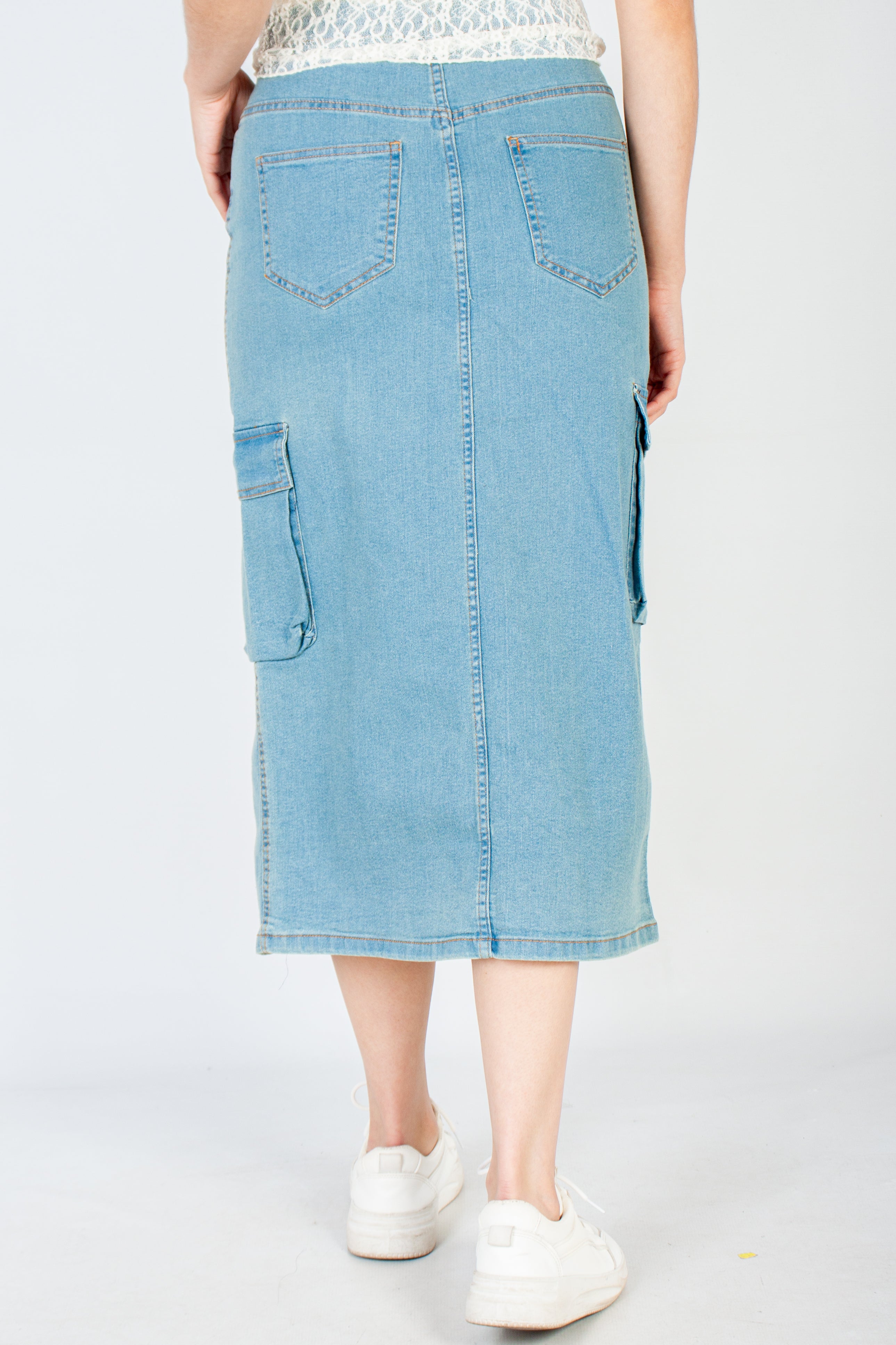 Cargo Denim Skirt