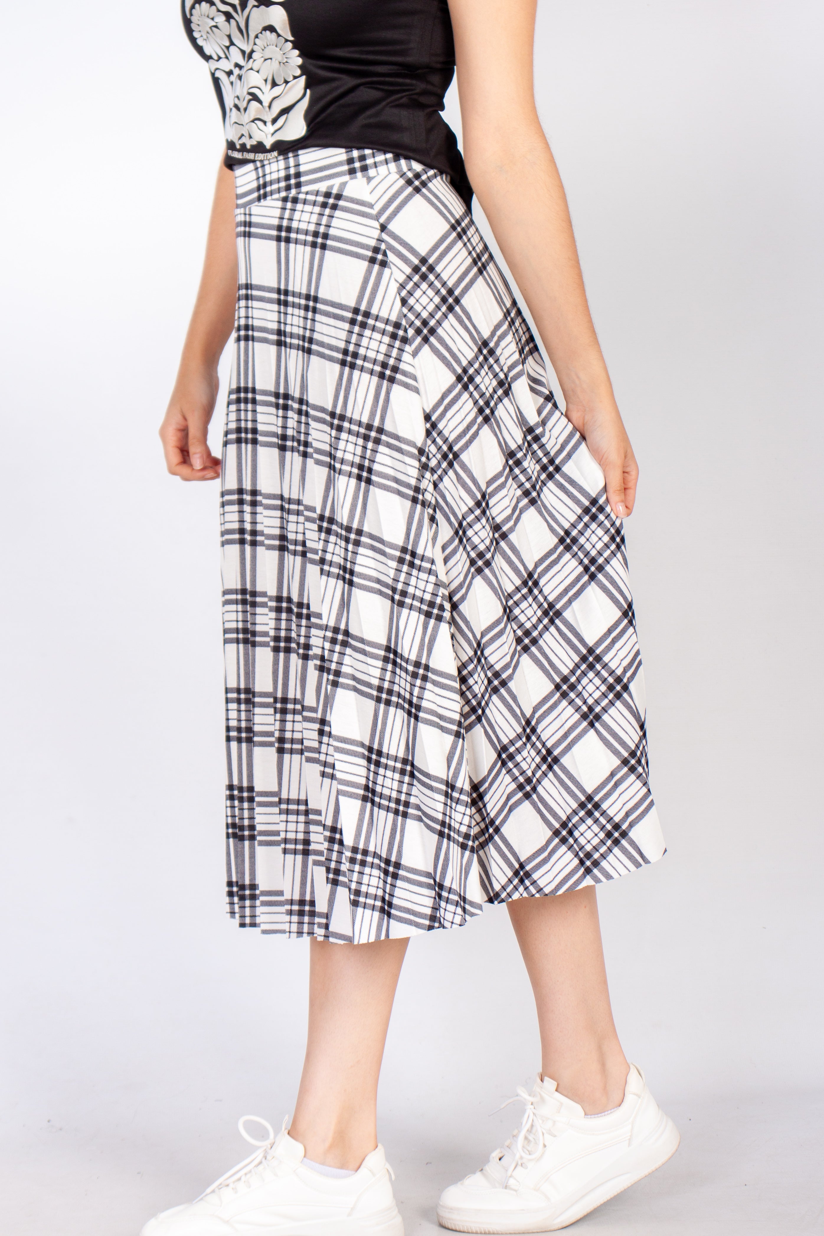 Pleated Midi Skirt
