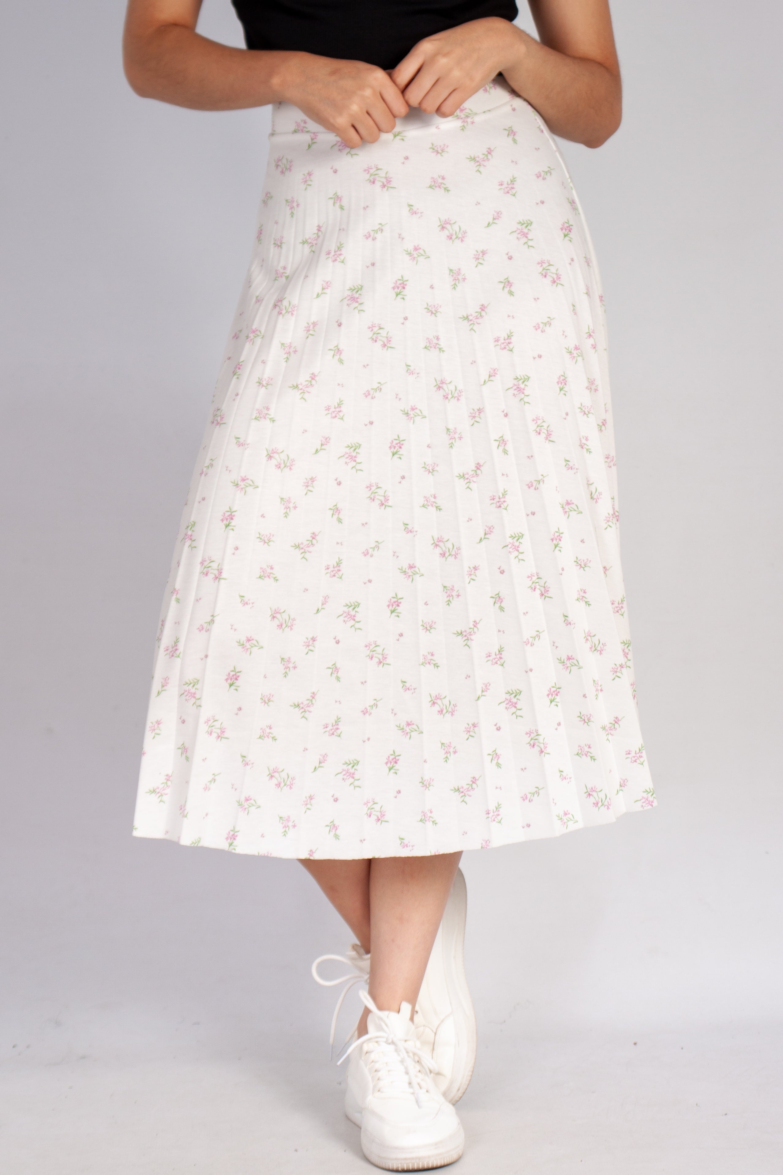 Pleated Midi Skirt