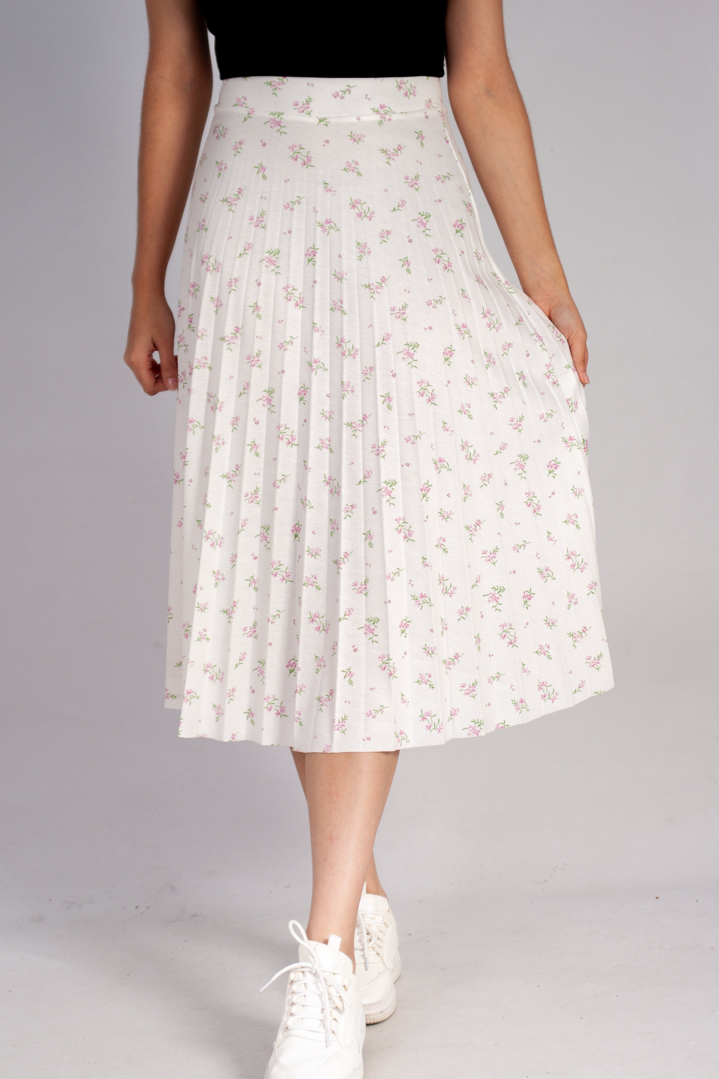 Pleated Midi Skirt