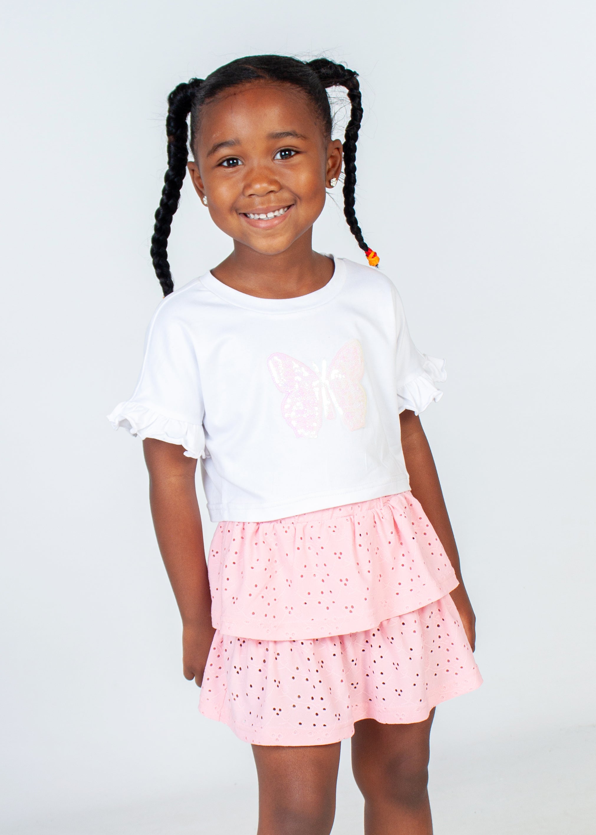 Graphic Top And Skirt Set