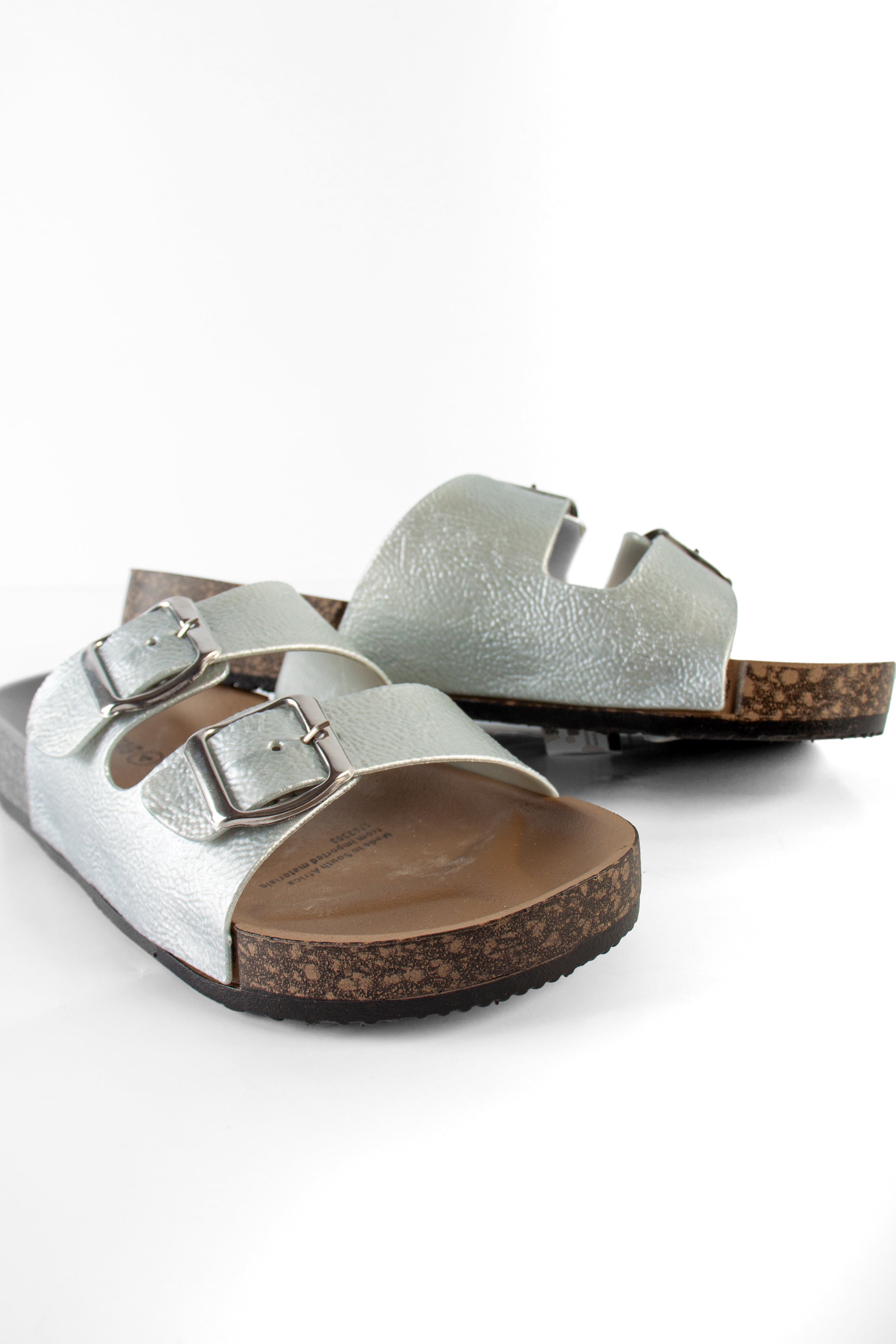 Metallic Double Buckle Sliders