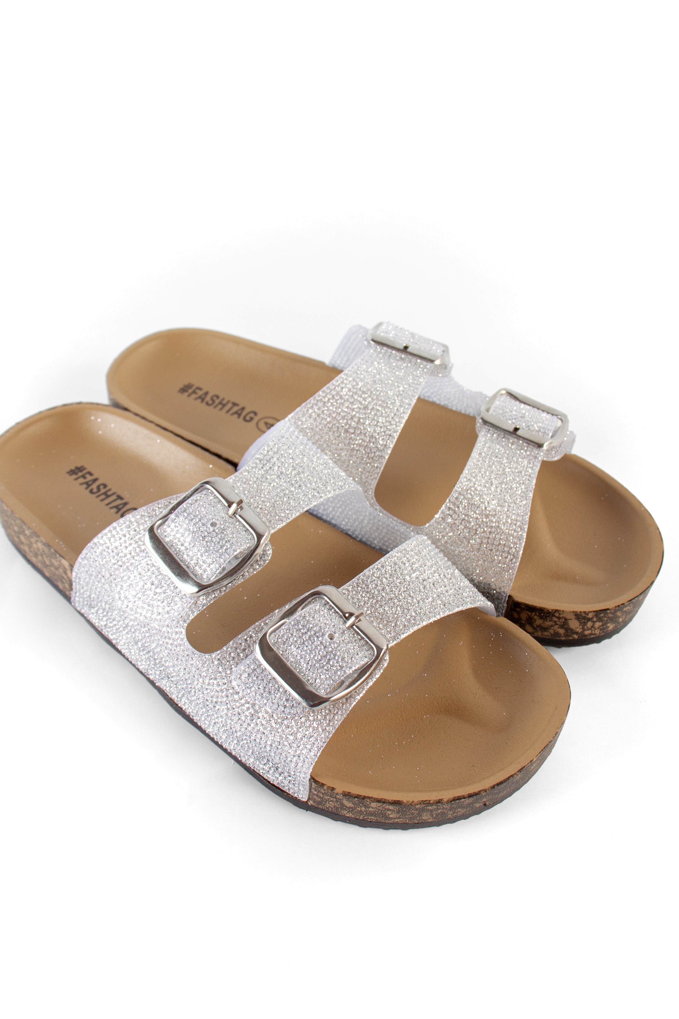 Glitter Double Buckle Sliders