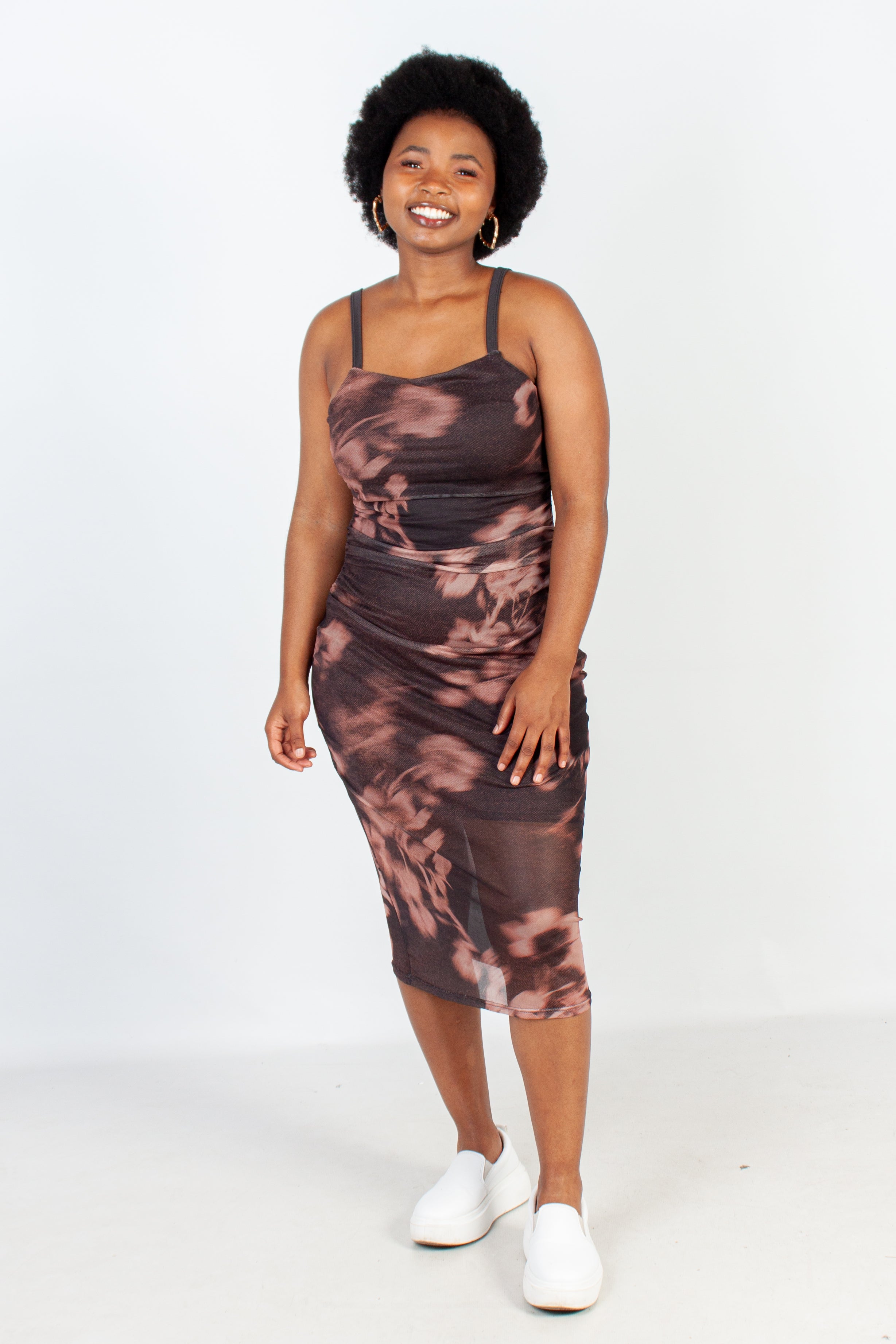 Mesh Midi Dress