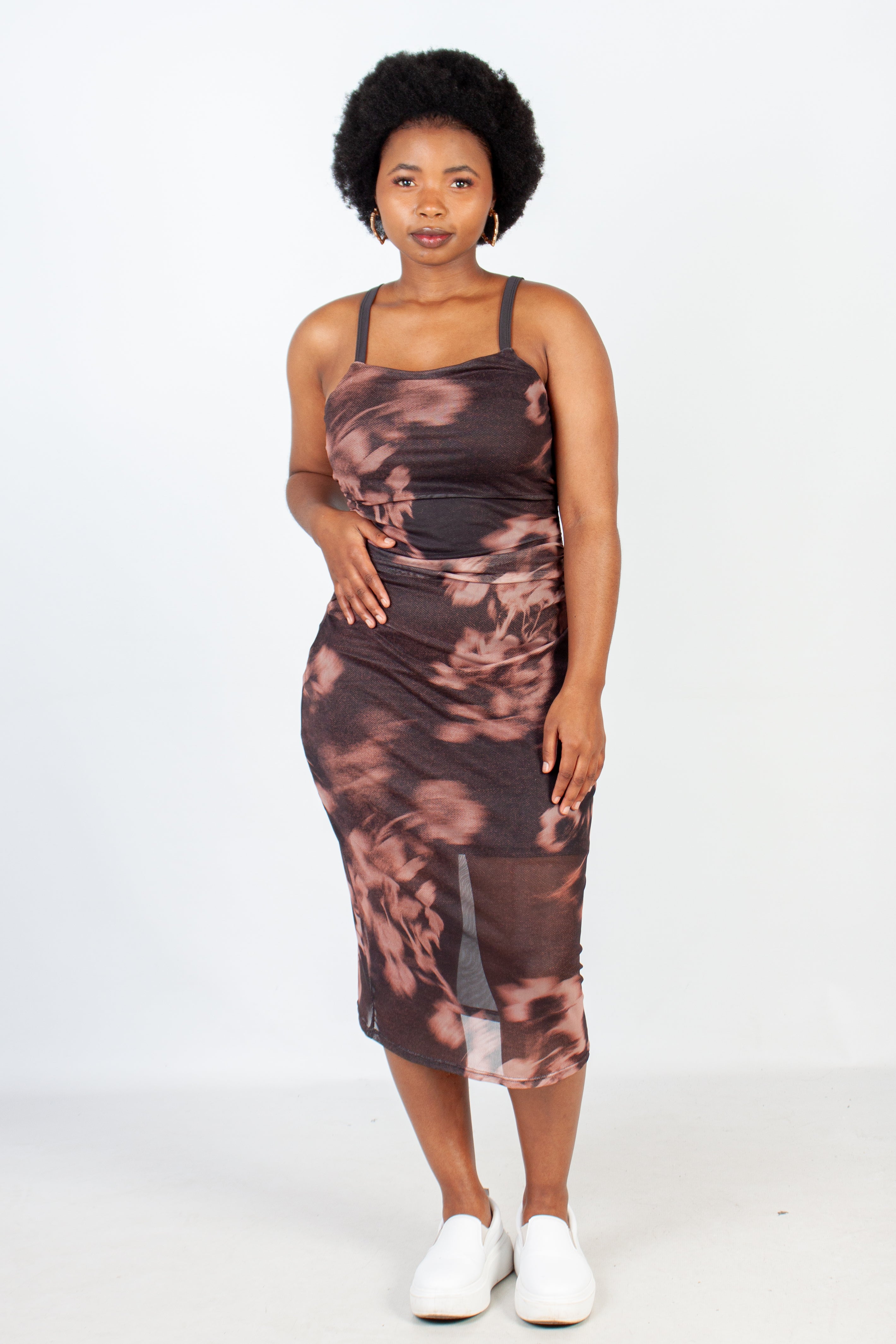 Mesh Midi Dress