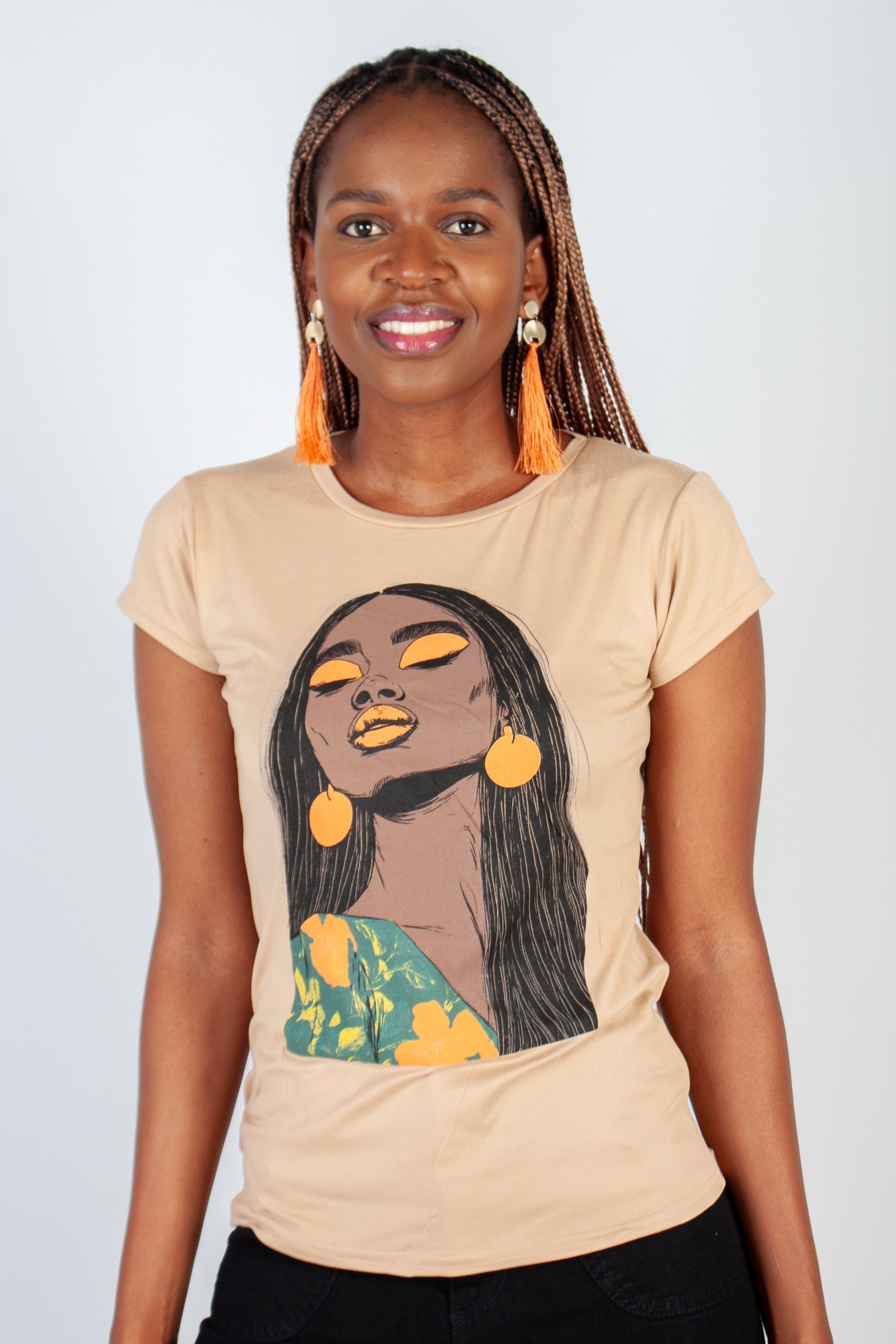 Graphic "Apricot Eye" T-Shirt