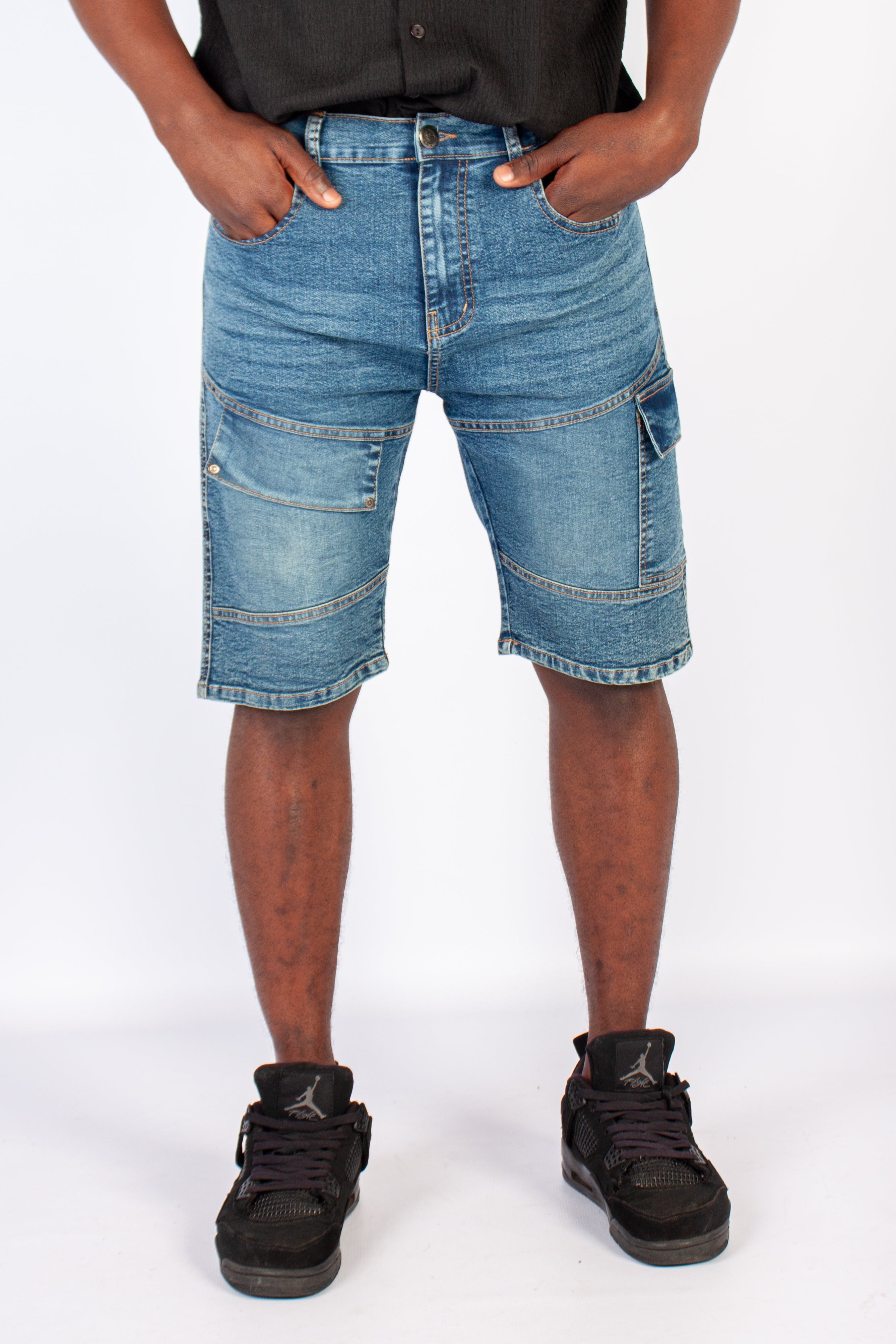 Cargo Denim Shorts