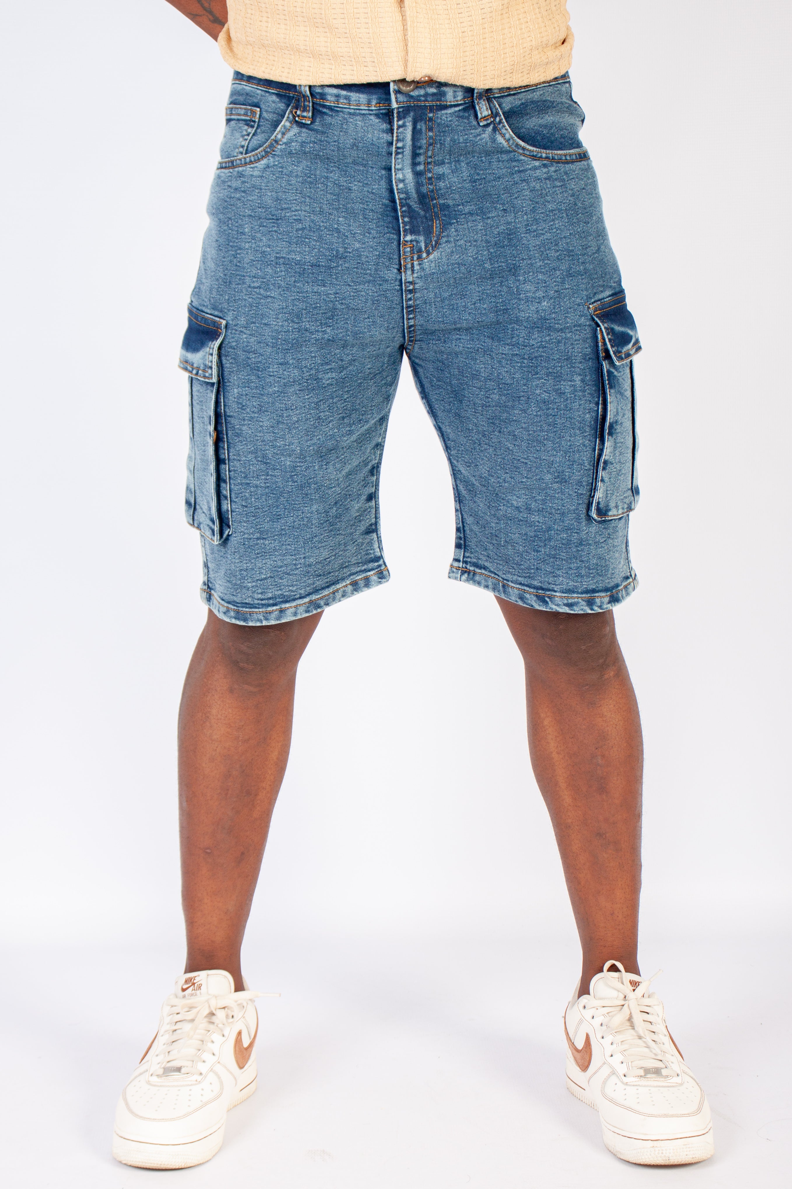 Cargo Denim Shorts