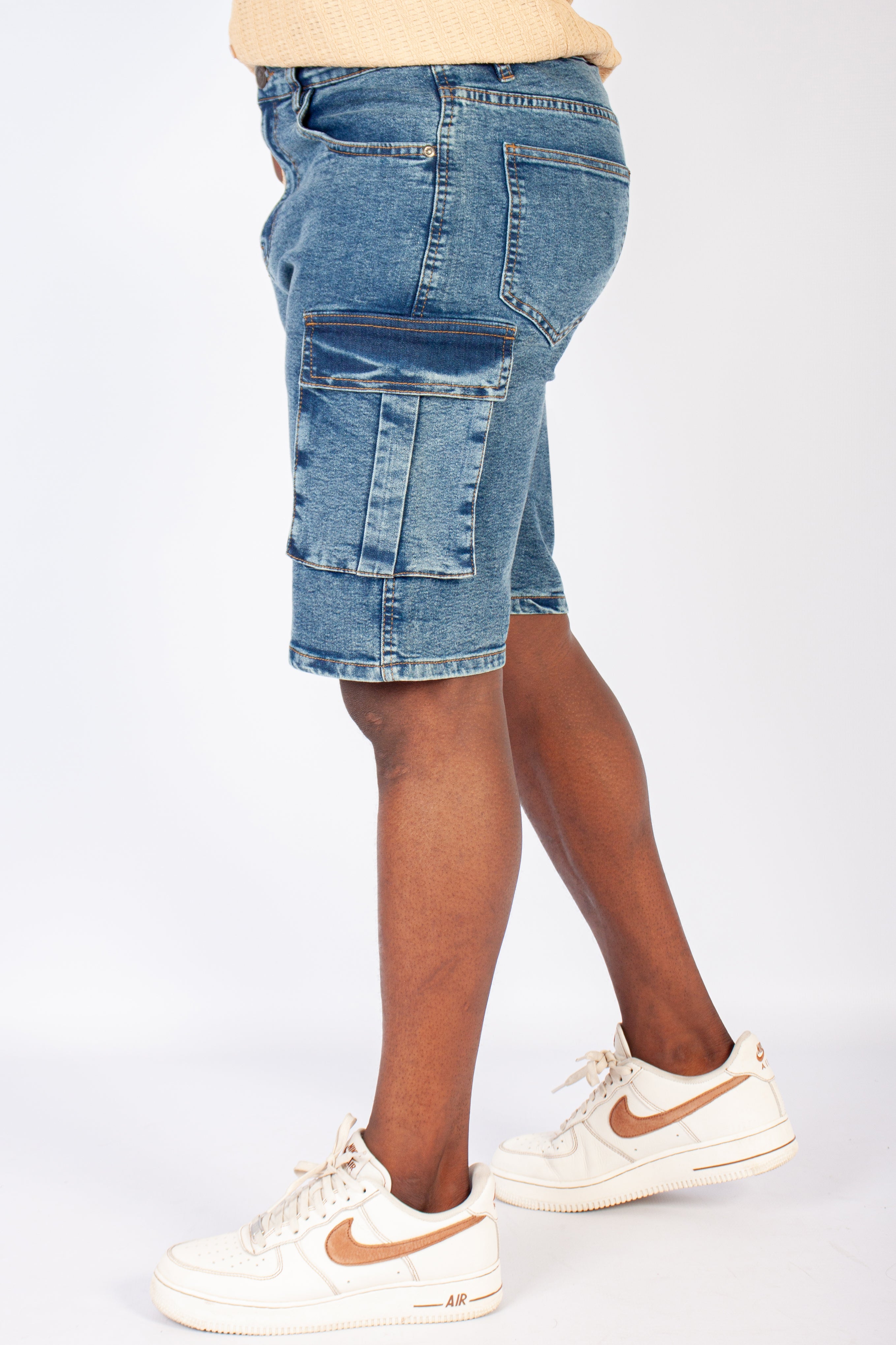 Cargo Denim Shorts