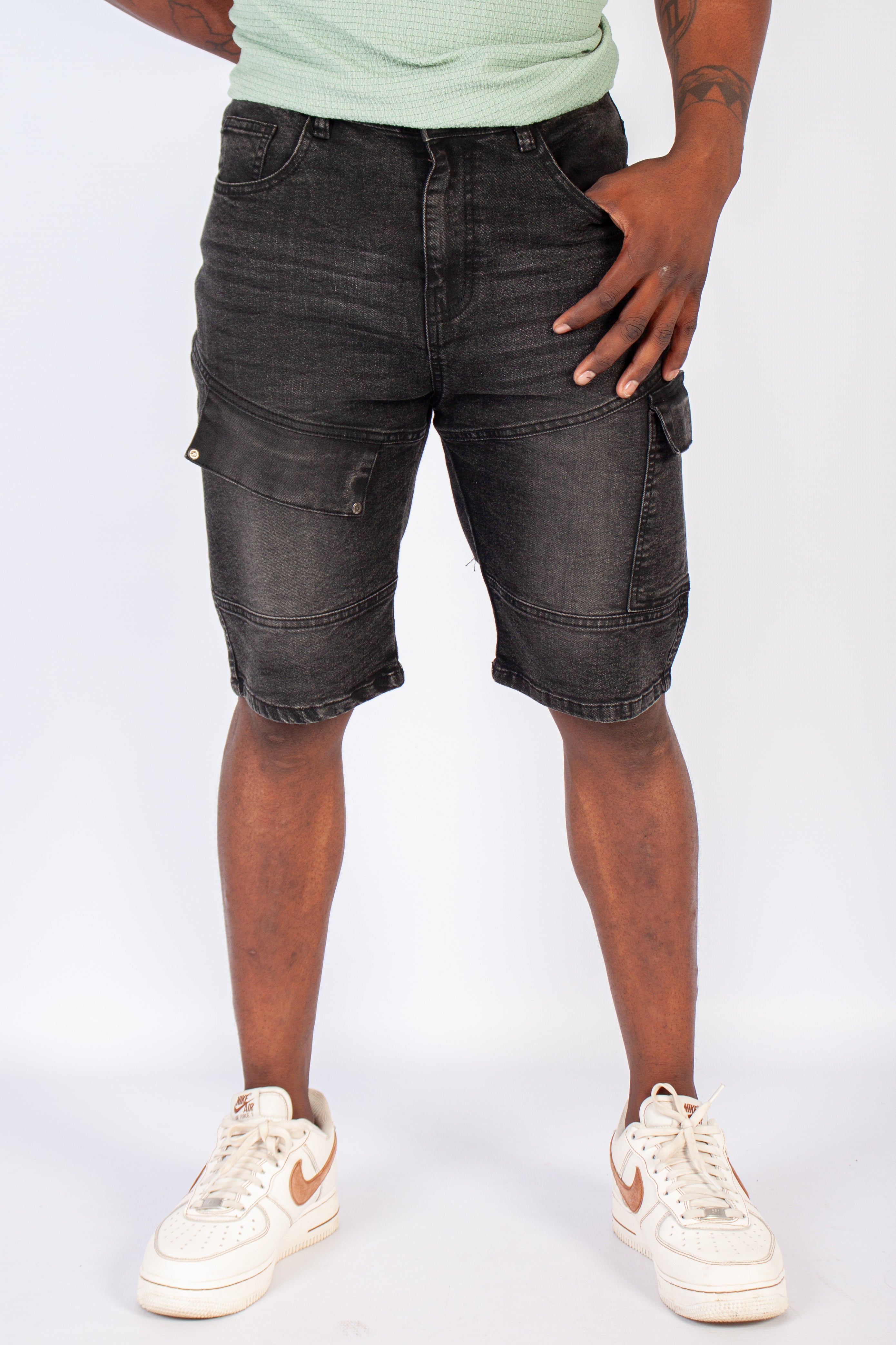 Cargo Denim Shorts