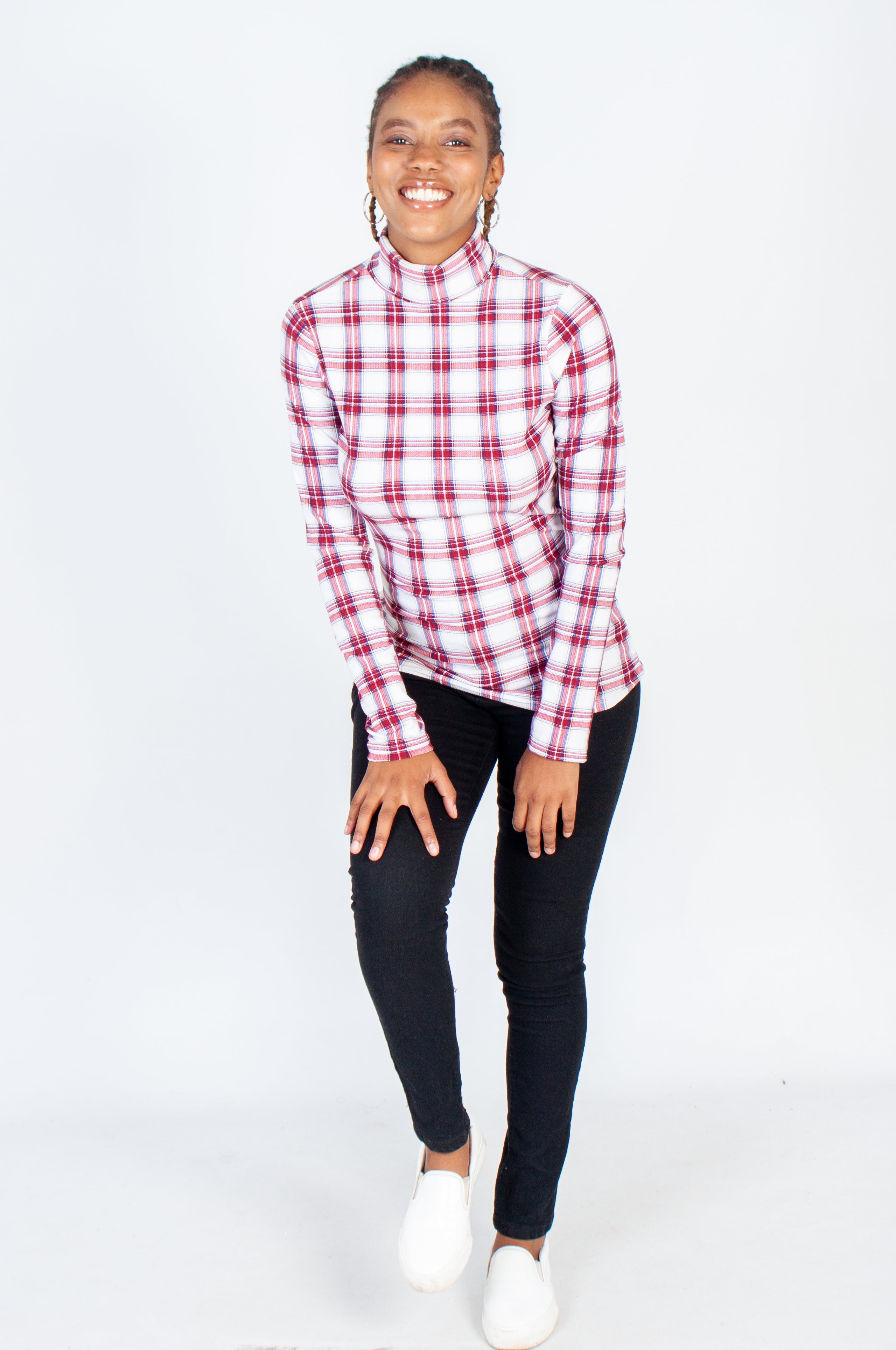 Long Sleeve Poloneck Top