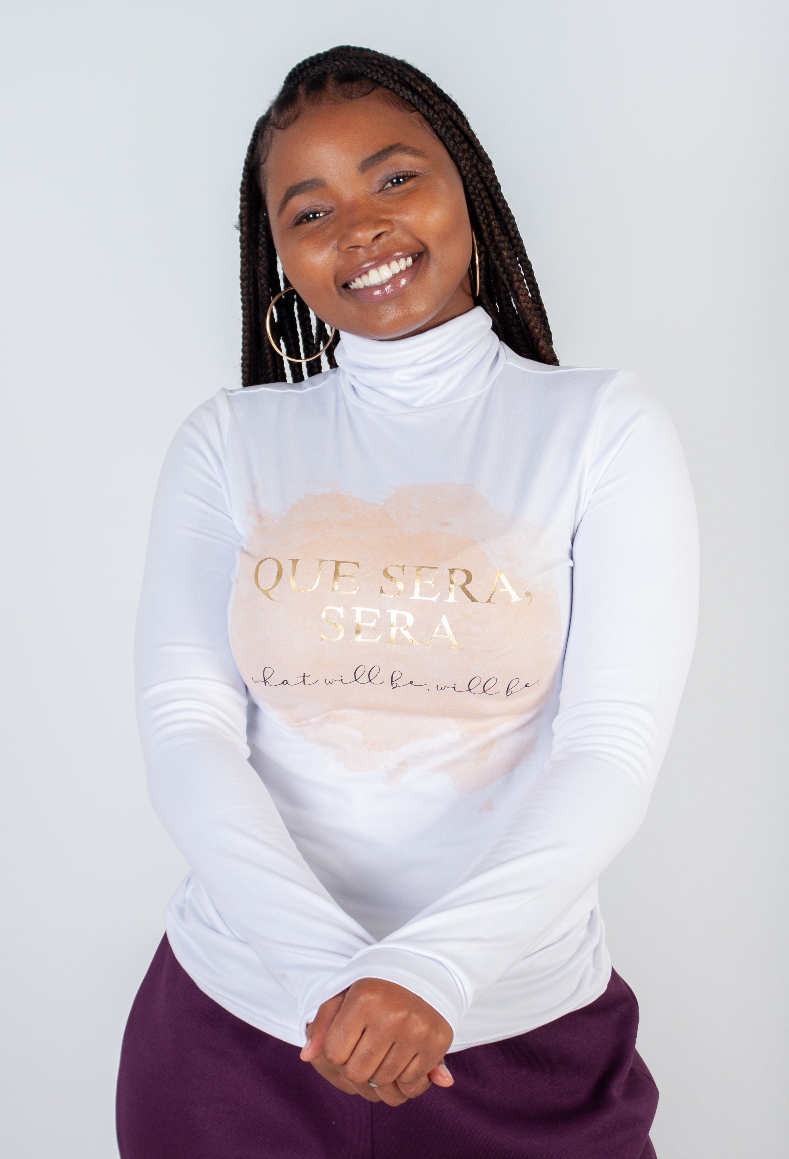 Long Sleeve Poloneck Top