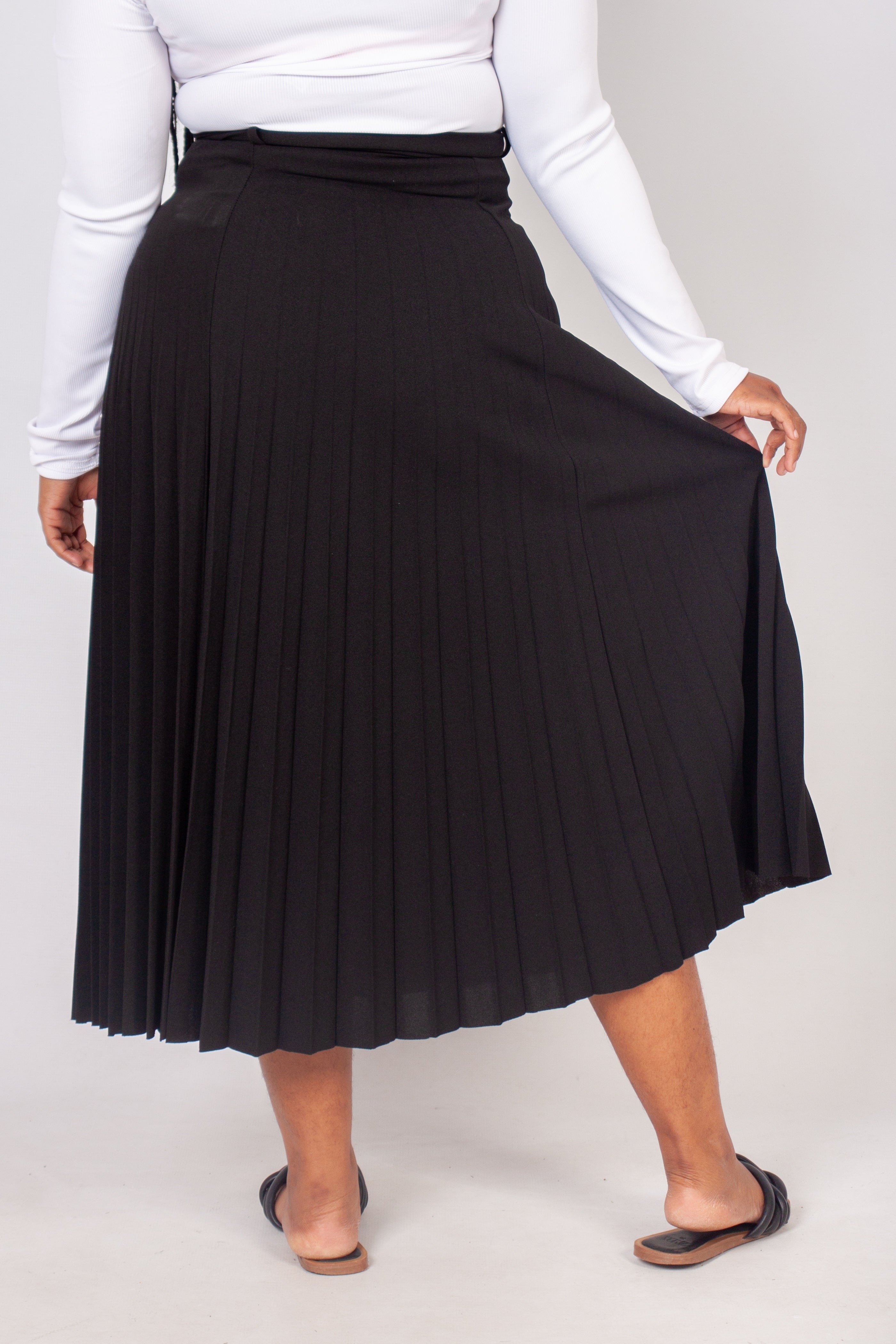 Pleated Midi Skirt