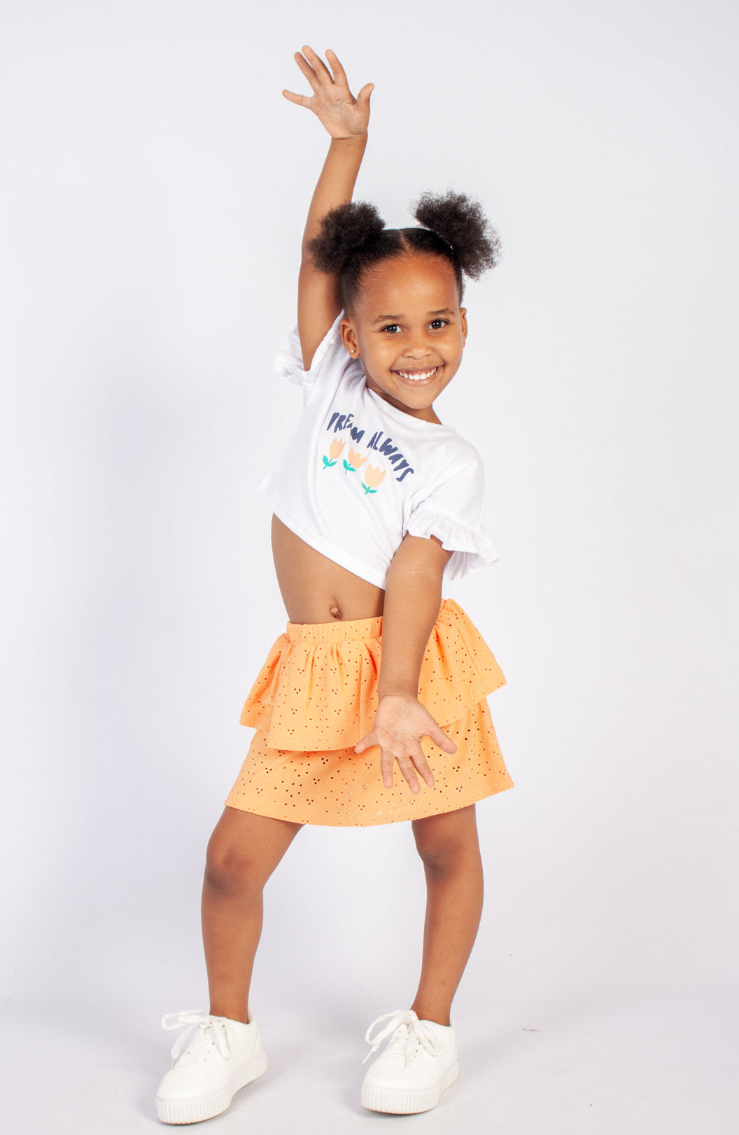 Graphic Top And Skirt Set