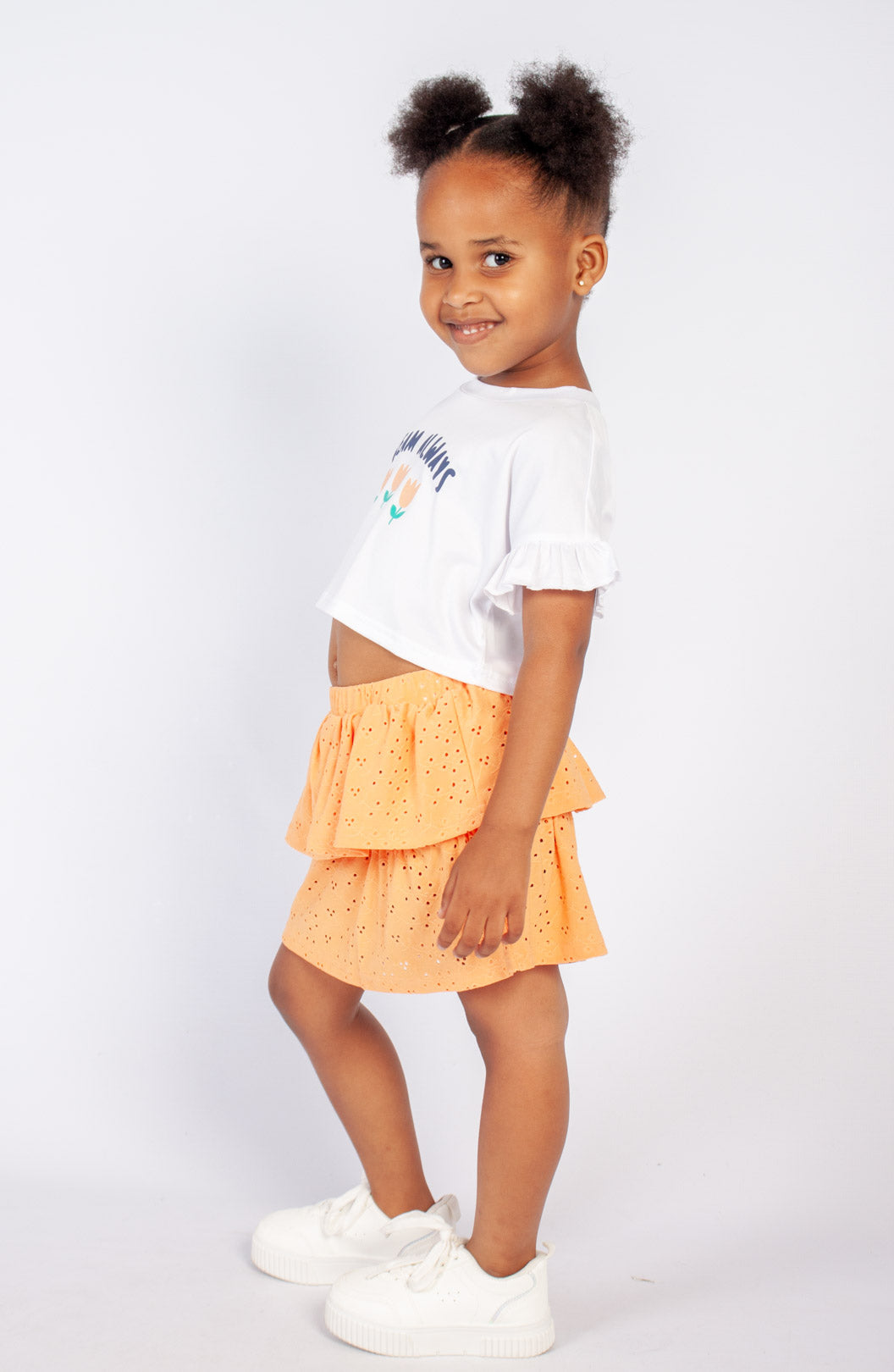 Graphic Top And Skirt Set