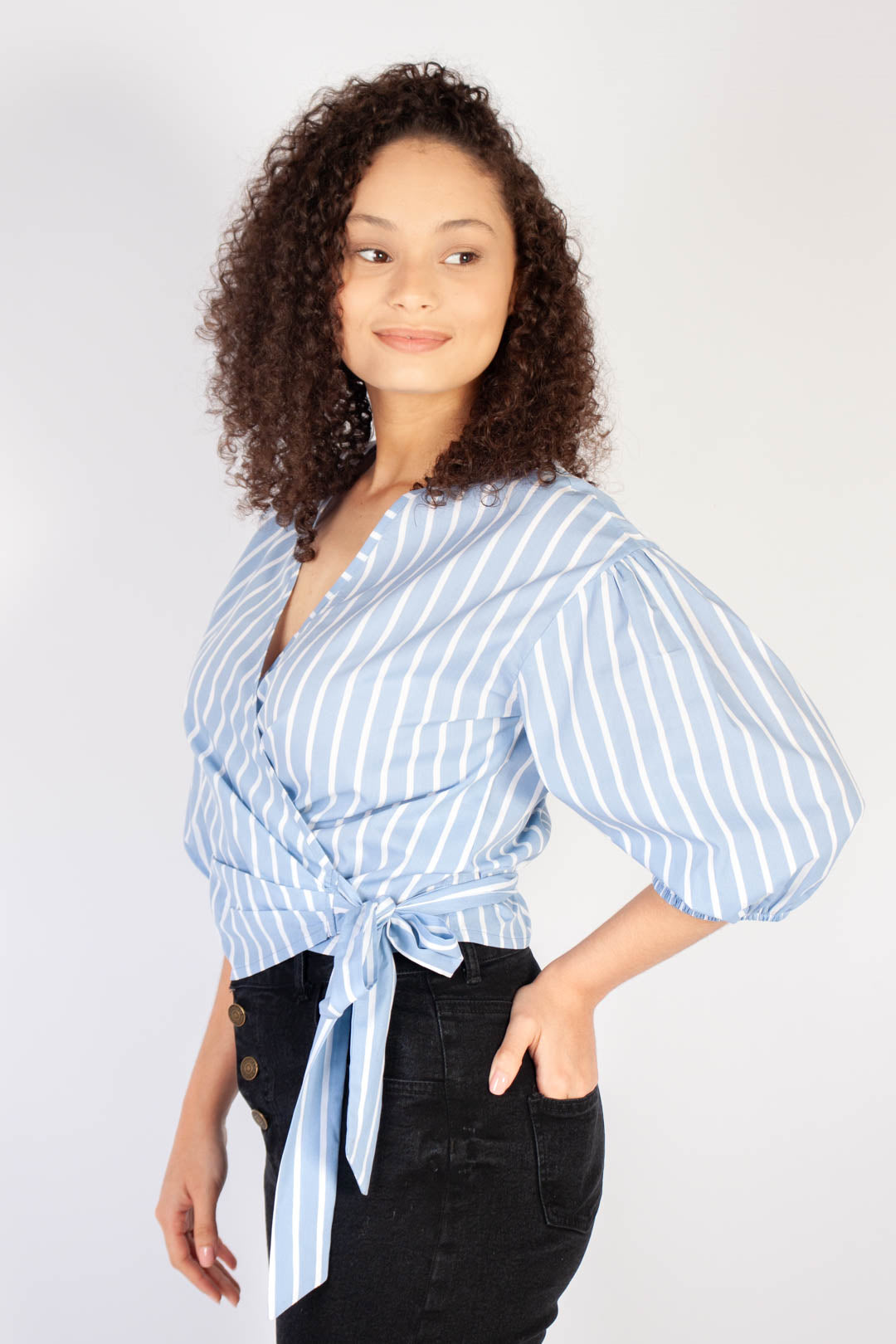 Poplin Puff Sleeve Shirt
