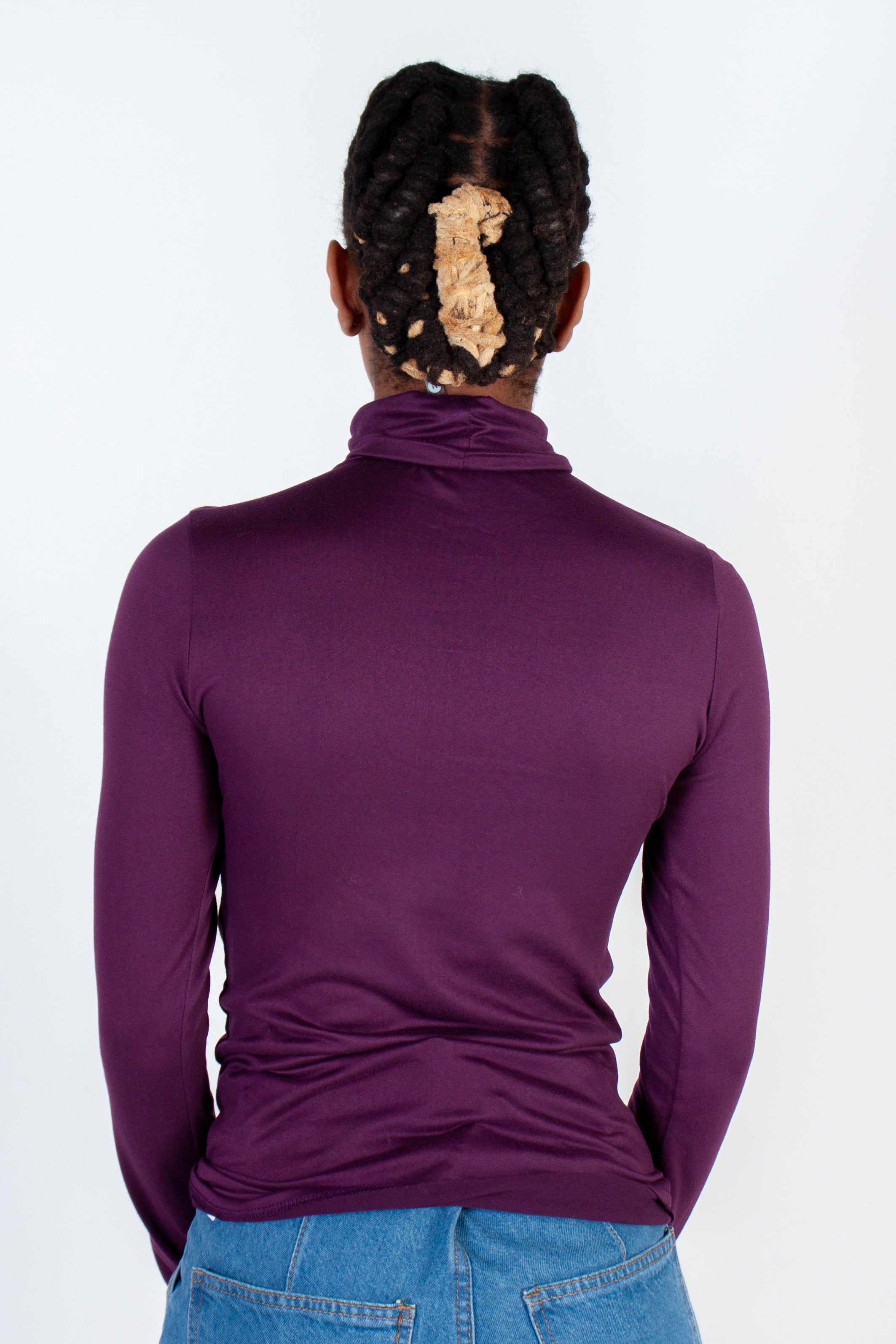 Long Sleeve Poloneck Top