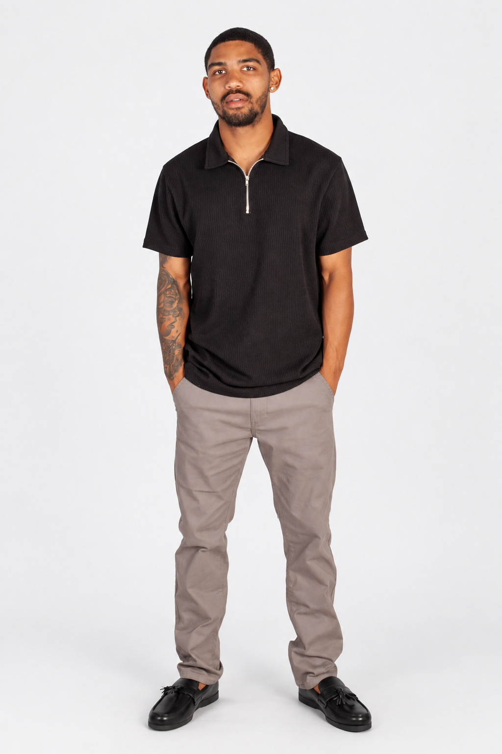 1/4 Zip Textured Golfer