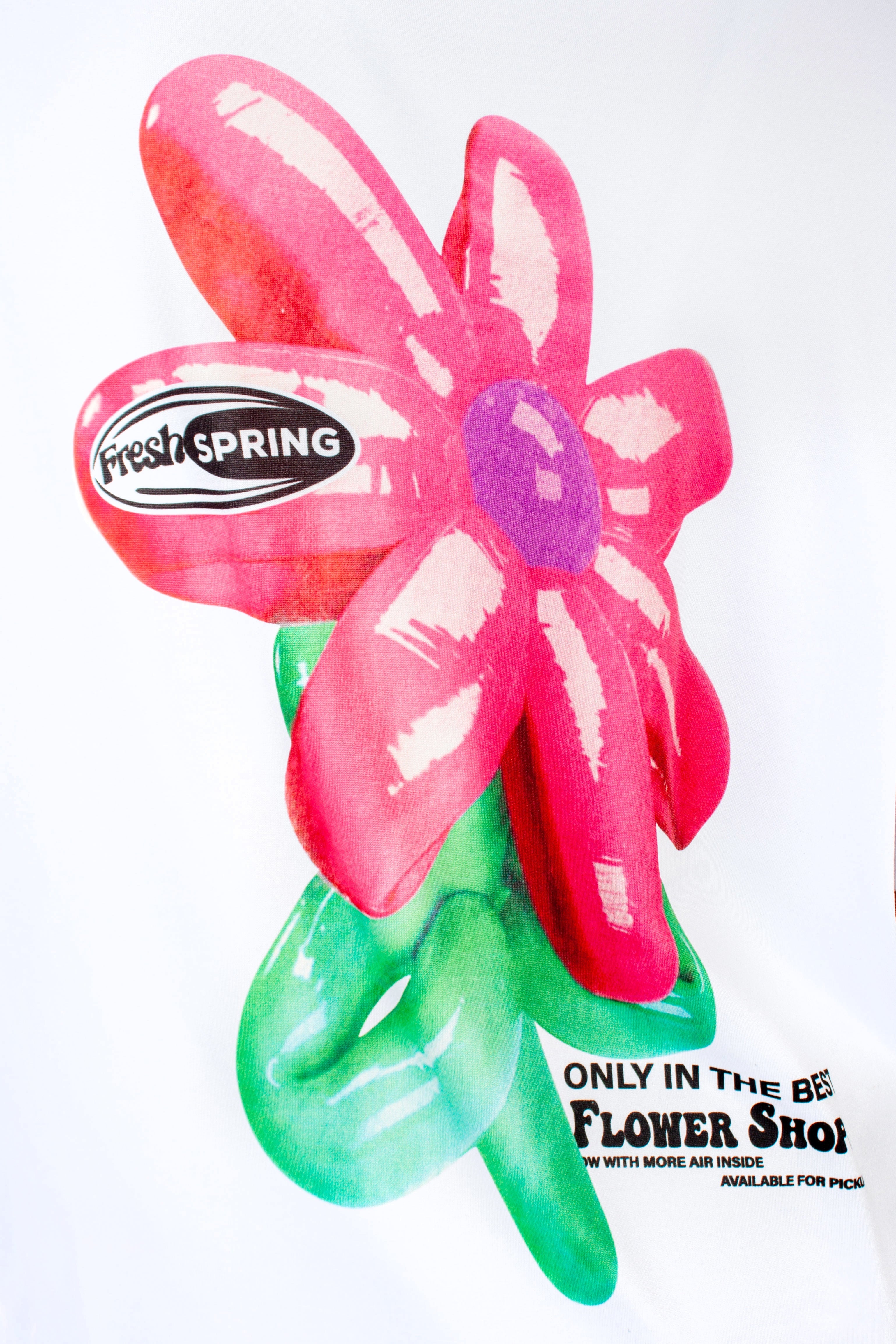 Graphic Oversized "Balloon Flower" T-Shirt