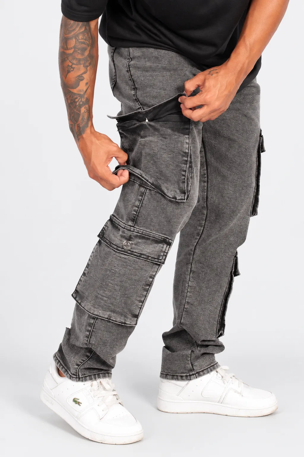 MENS DOUBLE CARGO SKINNY JEANS