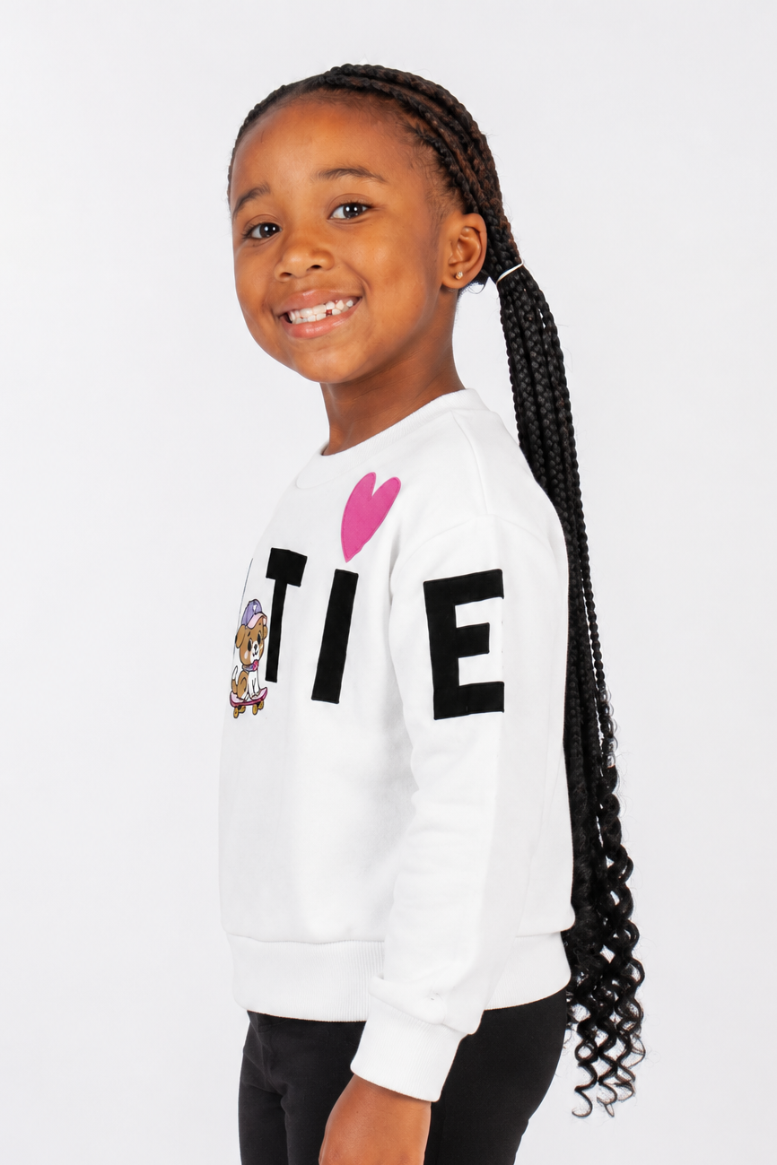 Oversized Graphic Track Top