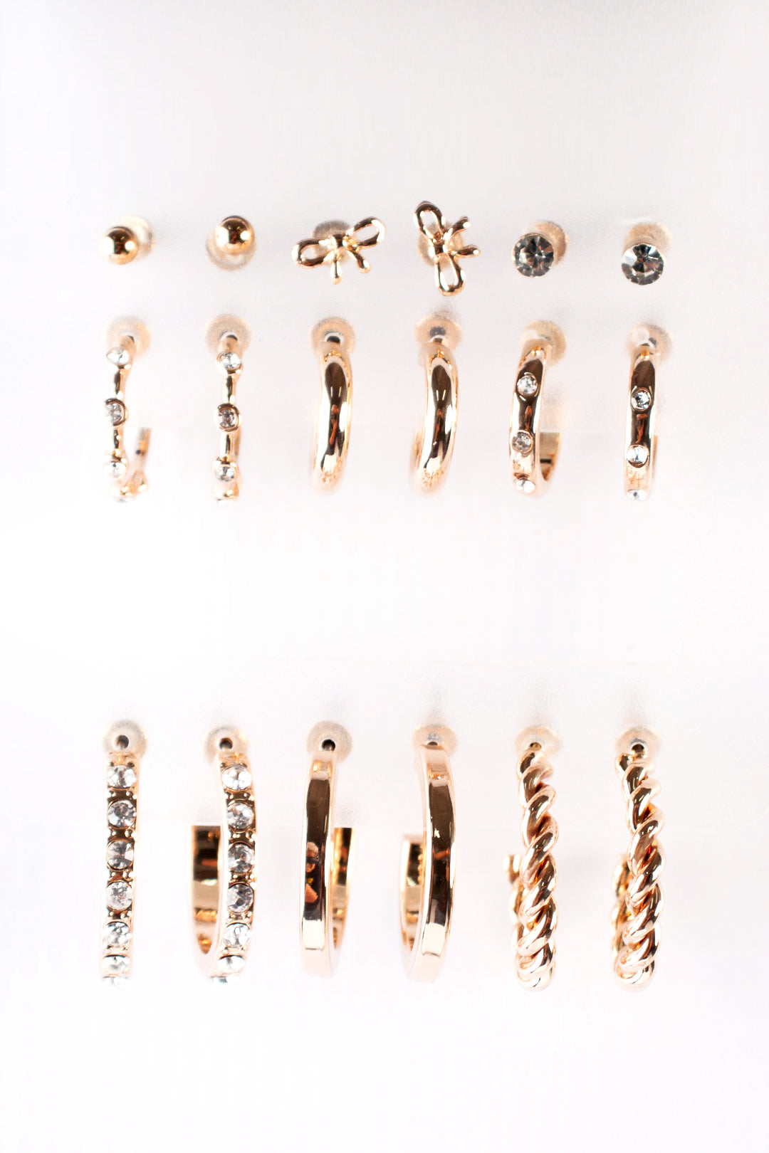 9 Pack Stud Earrings