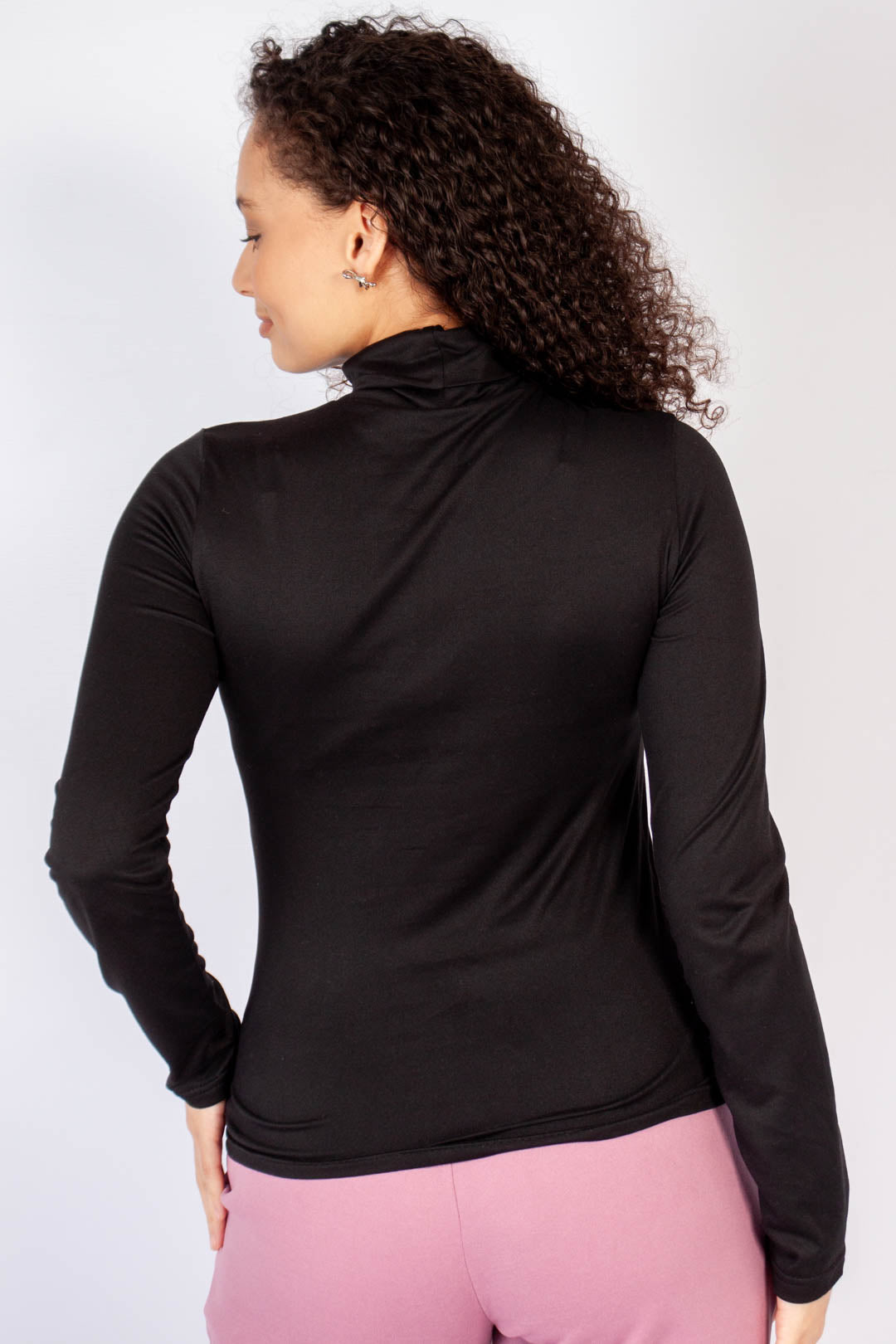 Long Sleeve Poloneck Top