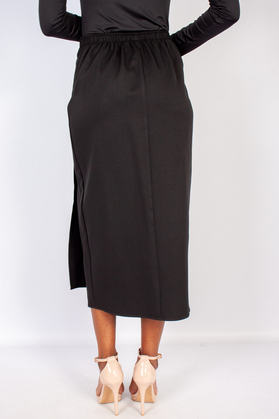 Knot Wrap Midi Skirt