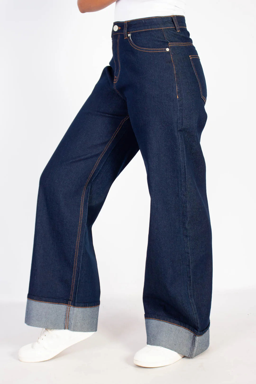 Turn Up Barrel Jeans