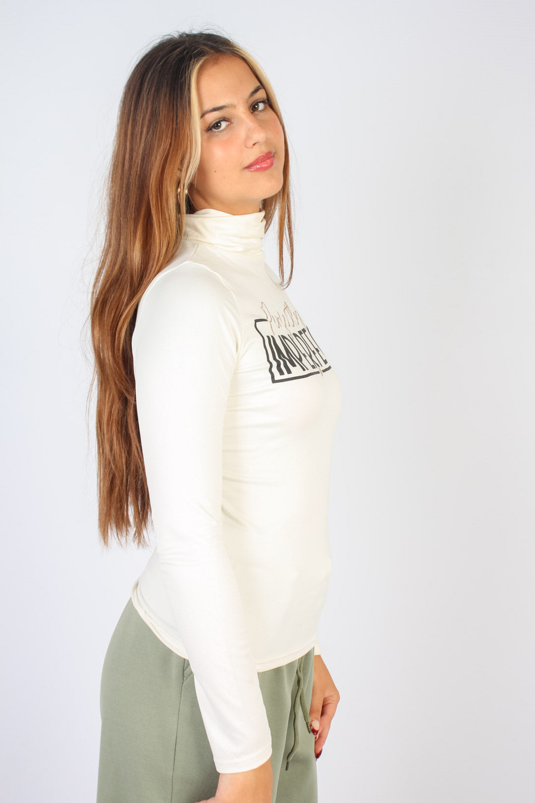 Long Sleeve Poloneck Tee