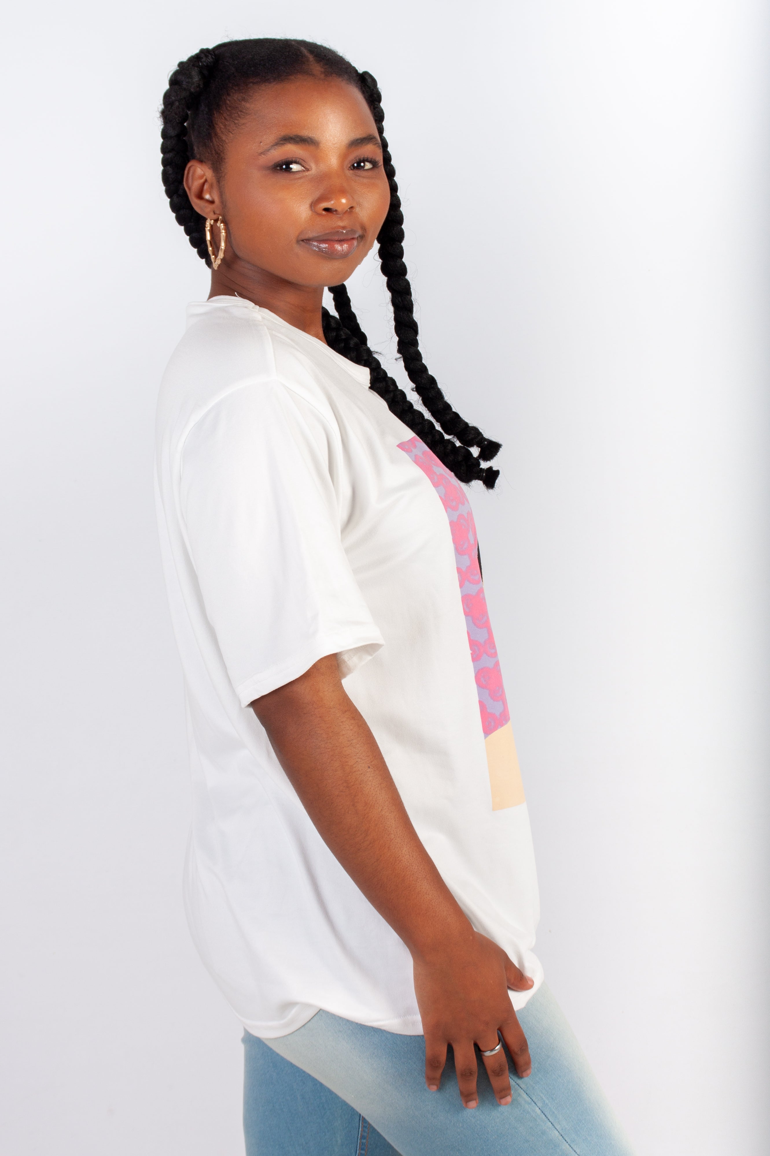 Graphic Oversized "Glasses Gyal" T-Shirt