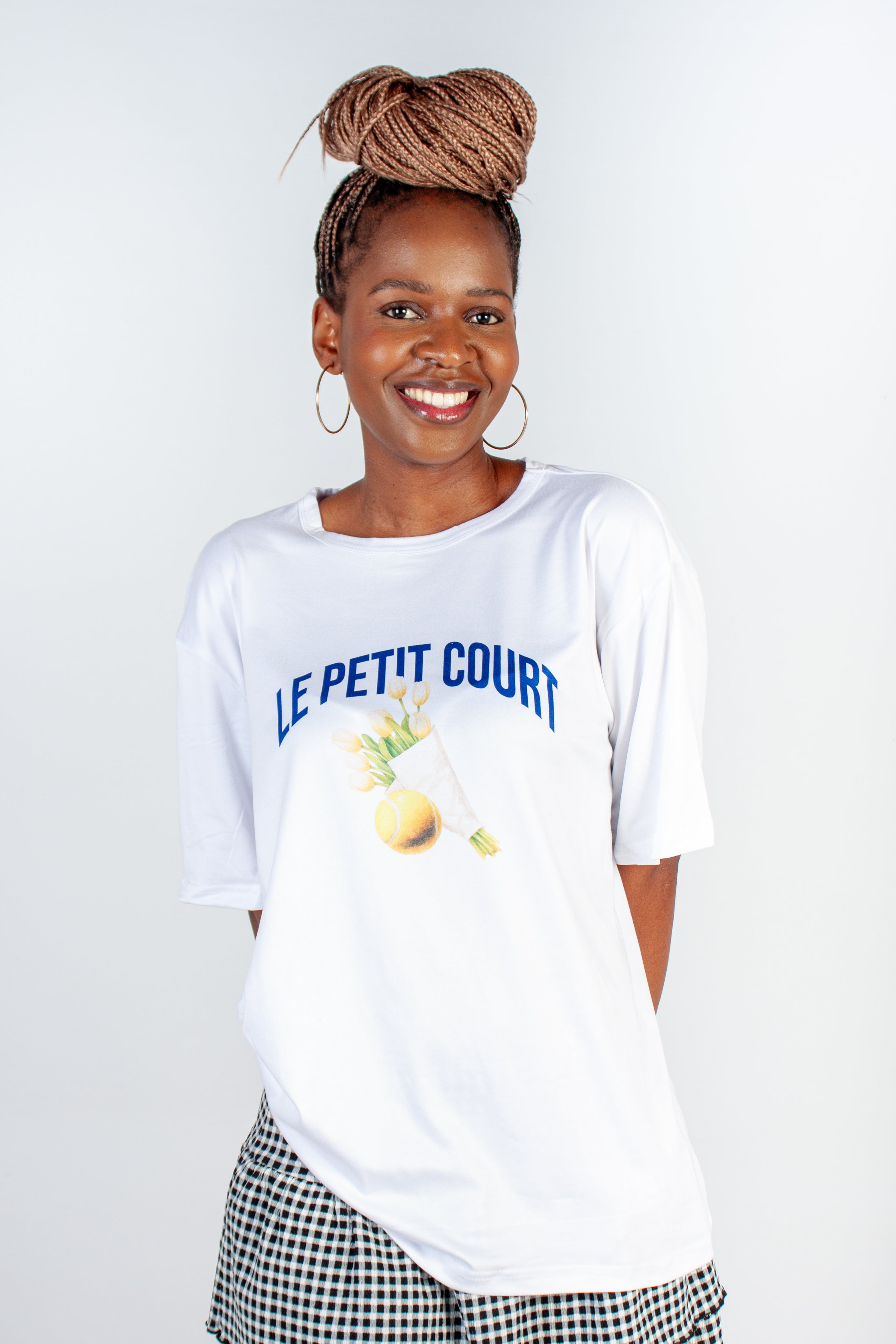 Graphic Oversized "Le Petite Court" T-Shirt