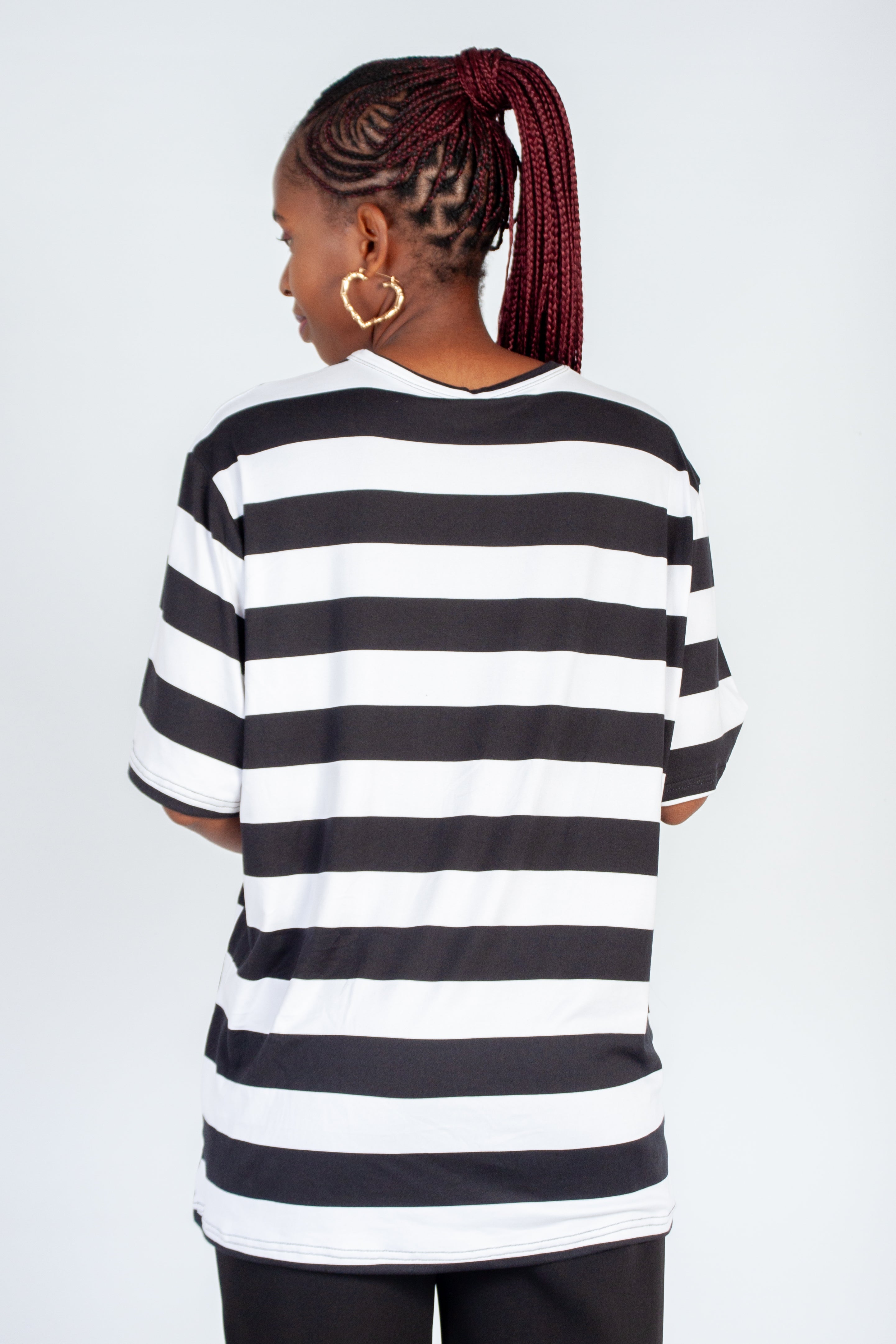 Graphic Oversized Stripe T-Shirt