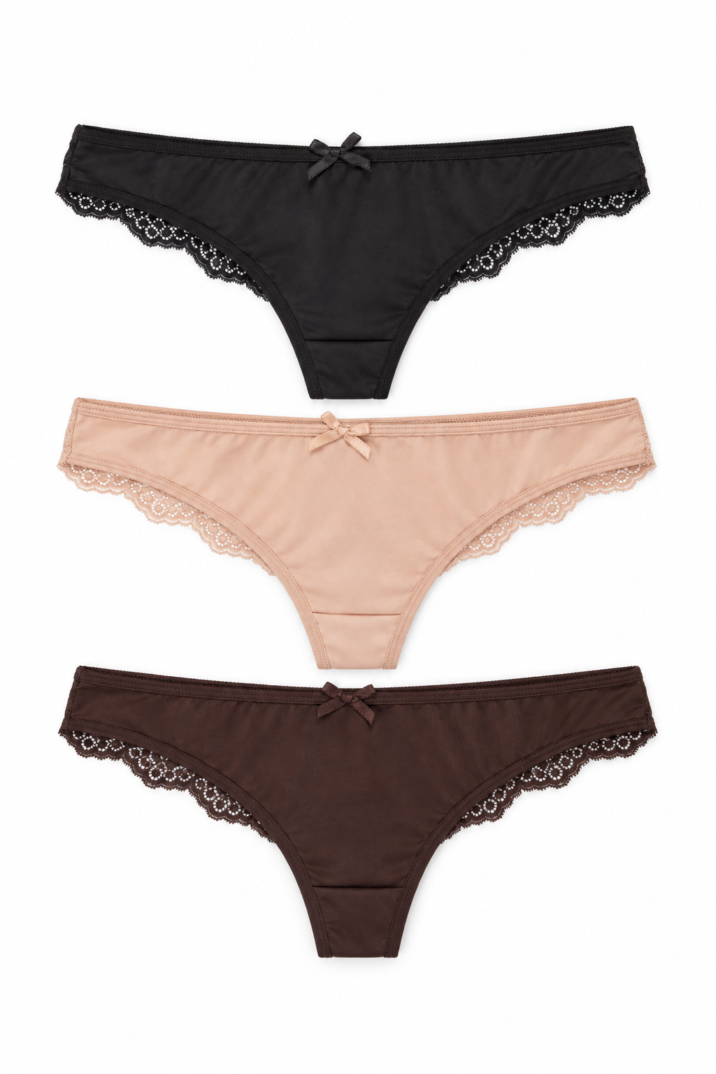 3 Pack Lace Thong