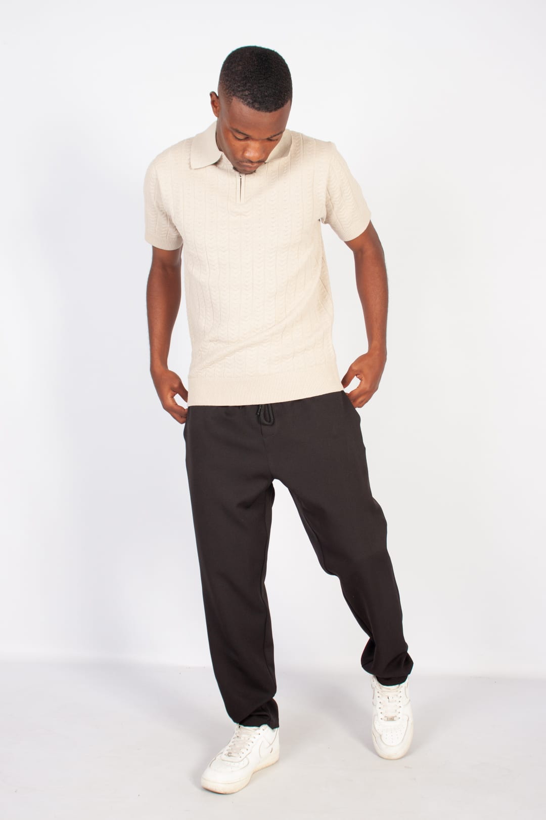 1/4 Zip Textured Golfer
