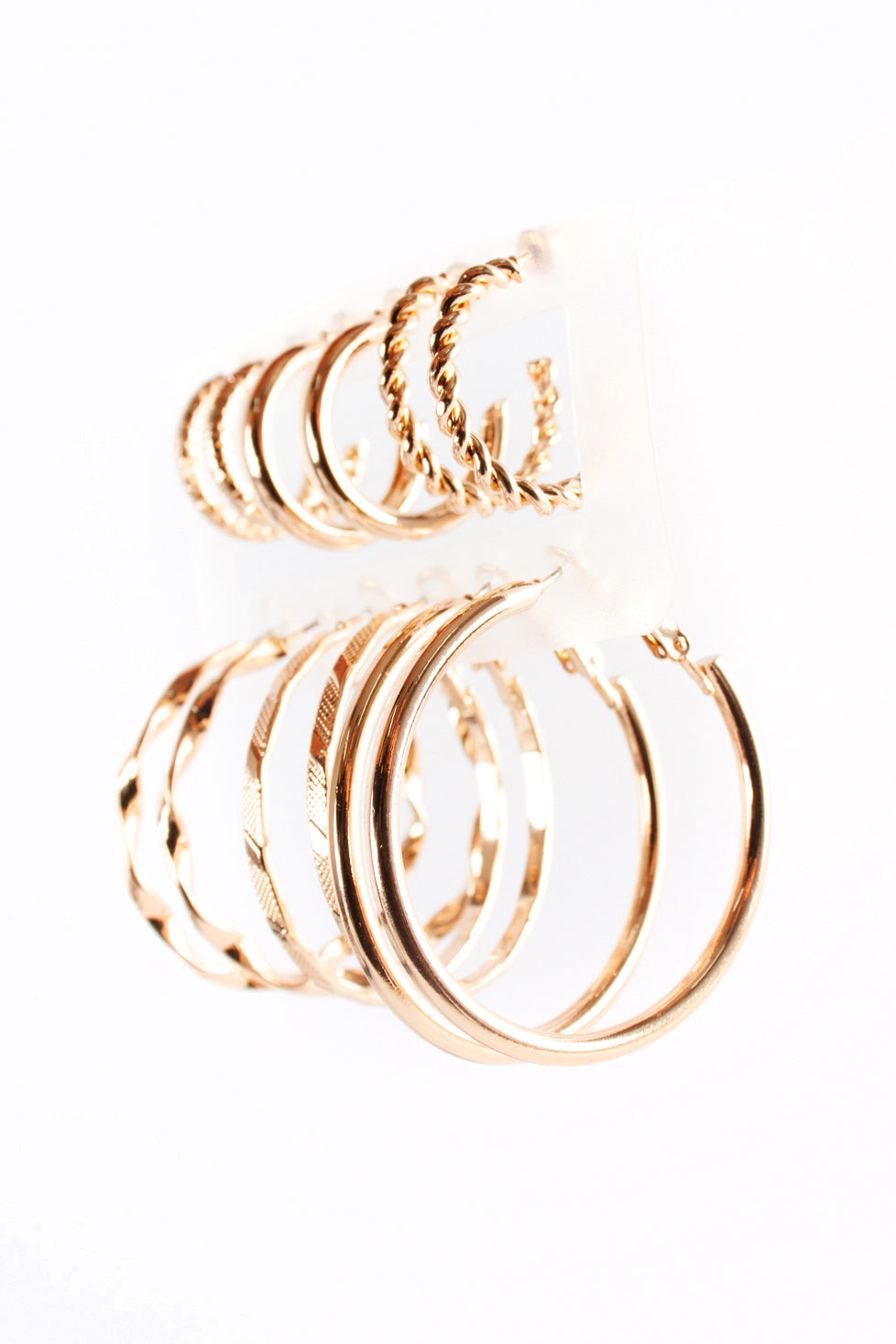 6 Pack Hoop Earrings