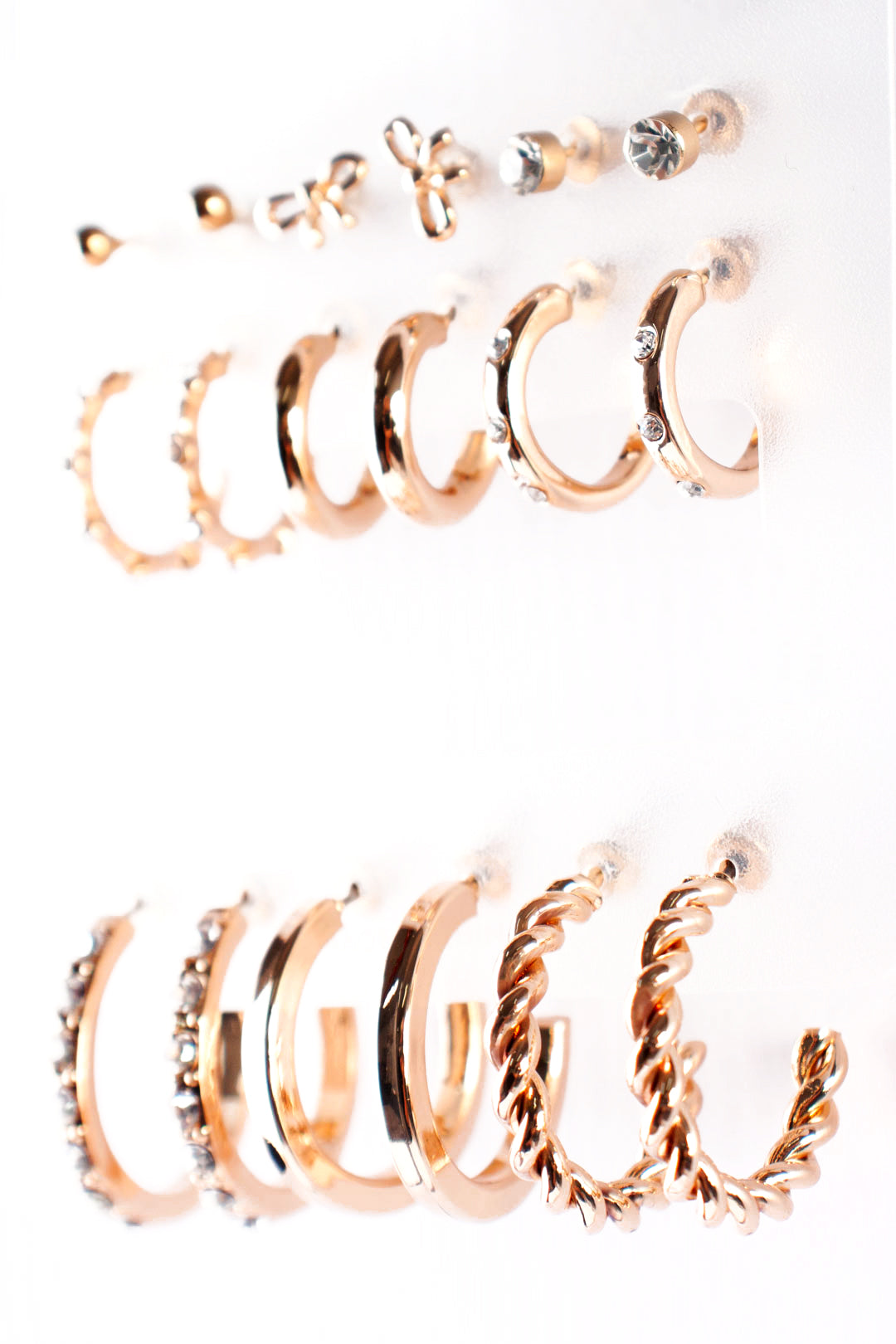 9 Pack Stud Earrings
