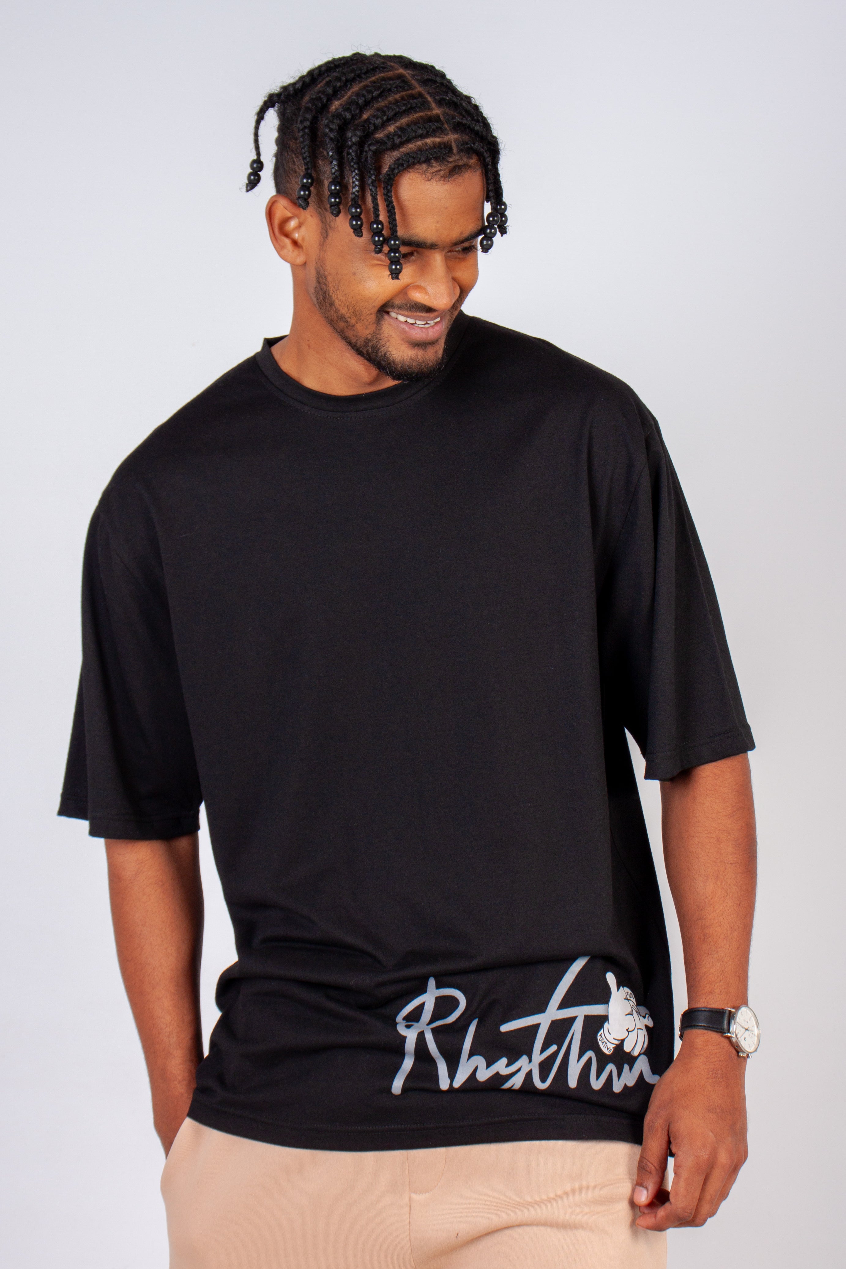 Graphic Oversized "Rhythm" T-Shirt