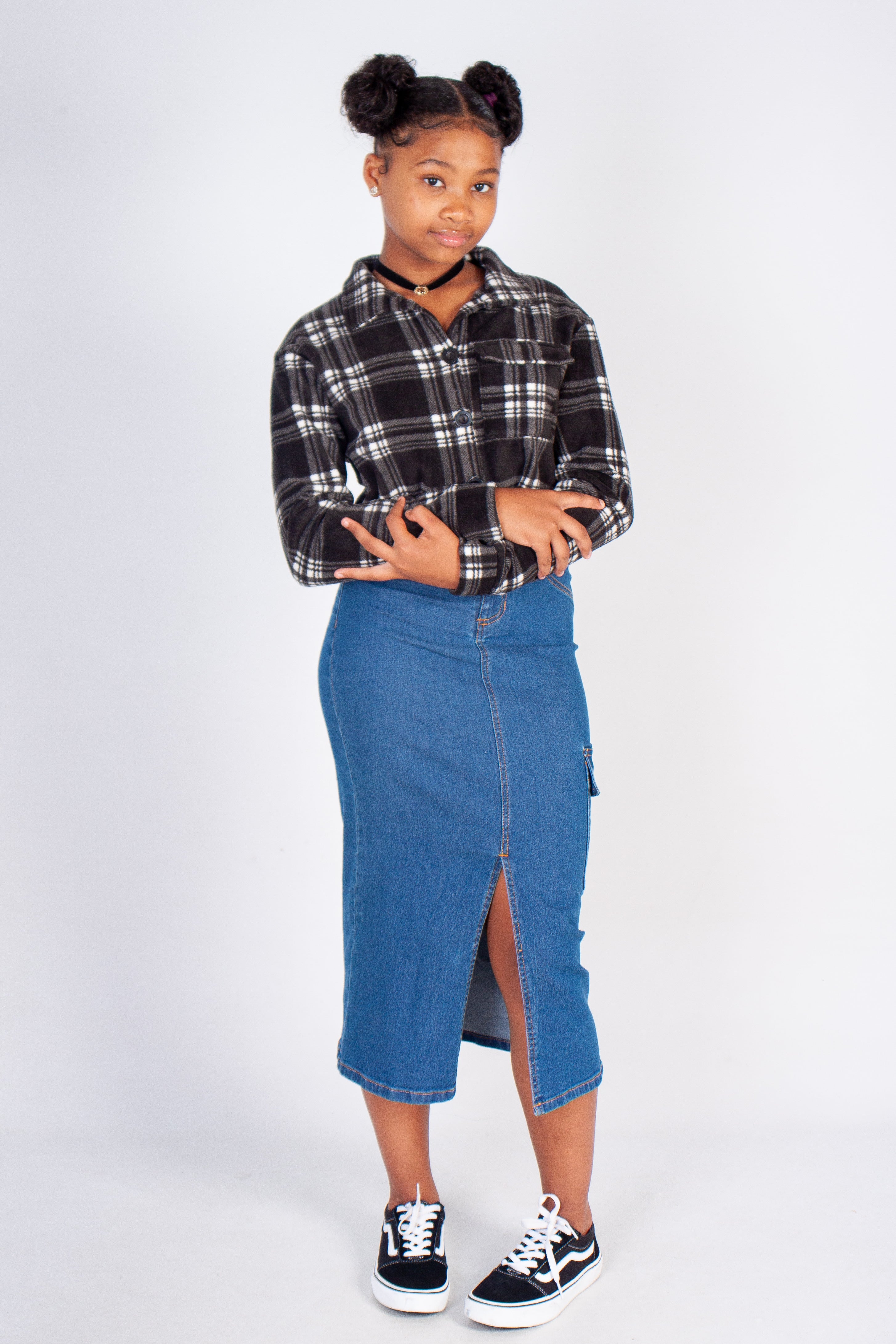 Cargo Denim Skirt