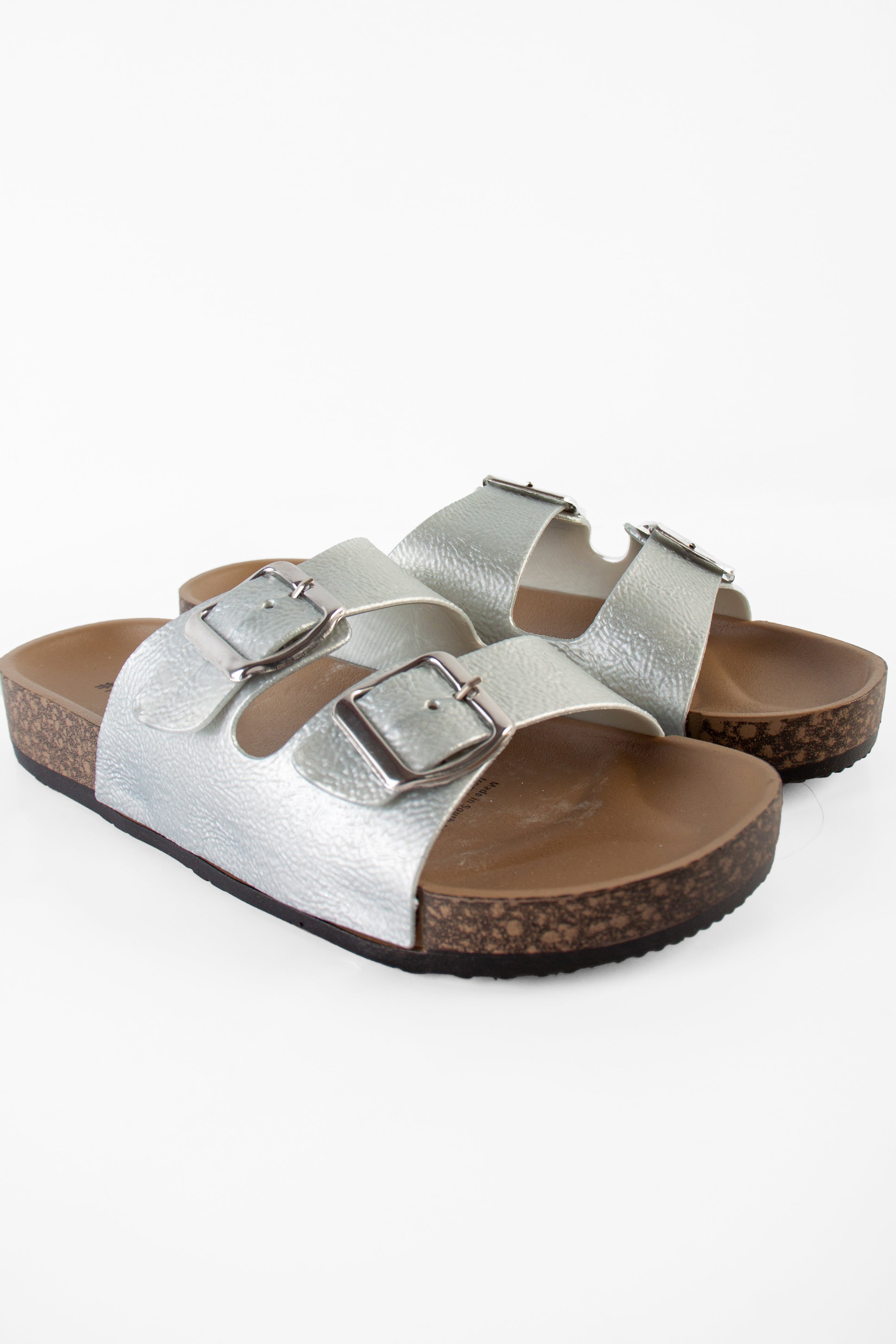 Metallic Double Buckle Sliders