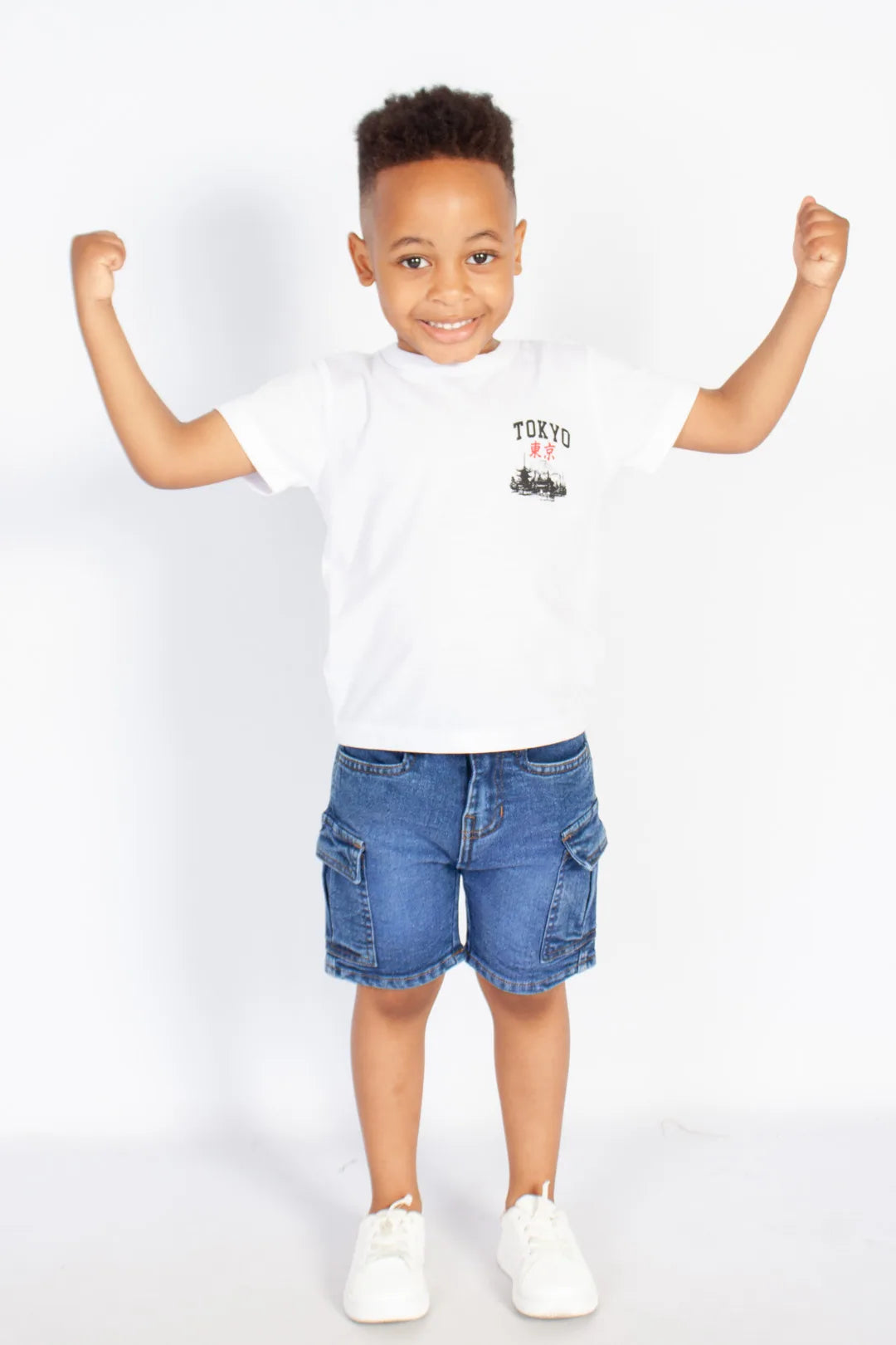 Baggy Cargo Denim Shorts