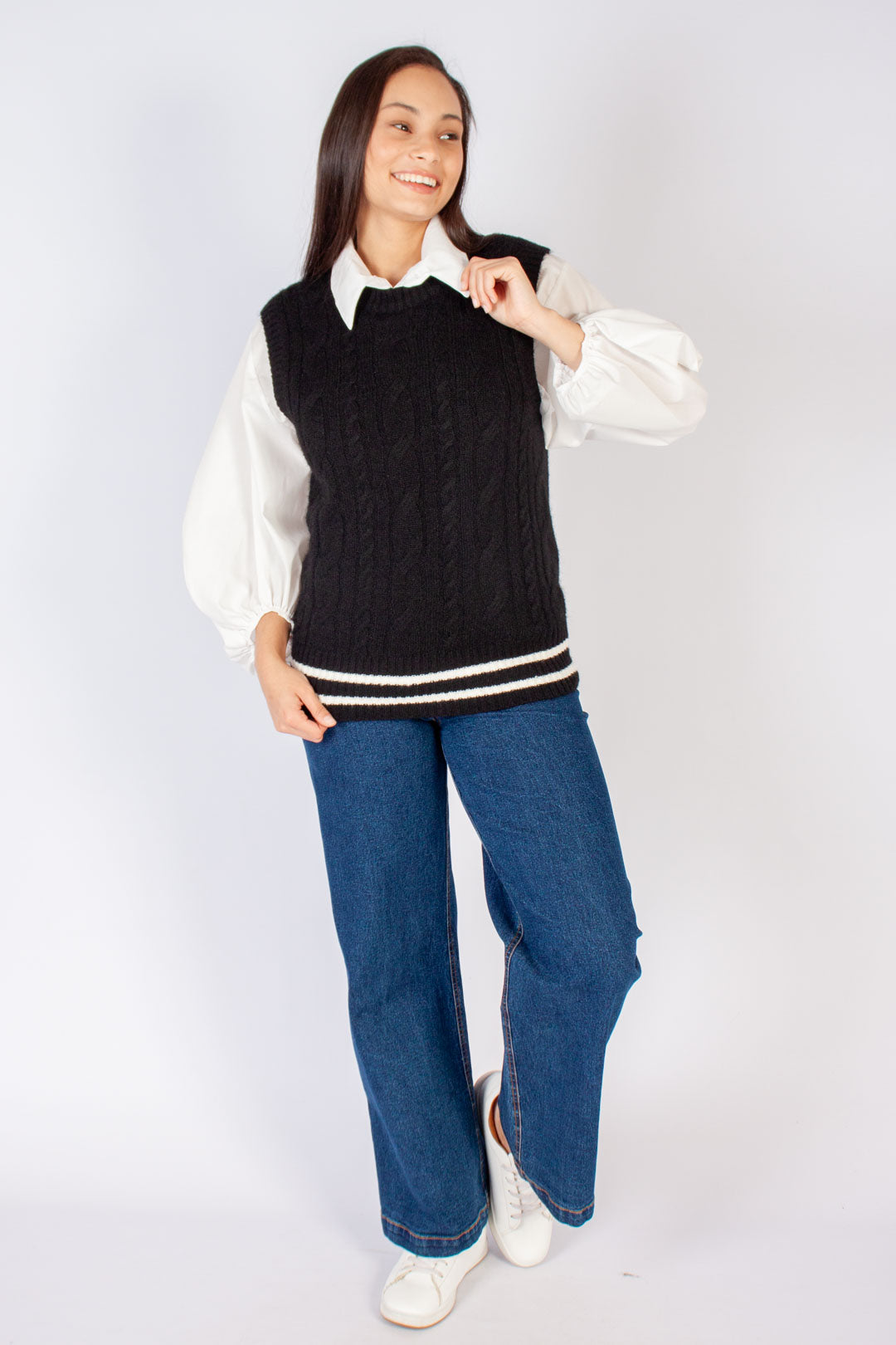 Patch Pocket Wide Leg Jean